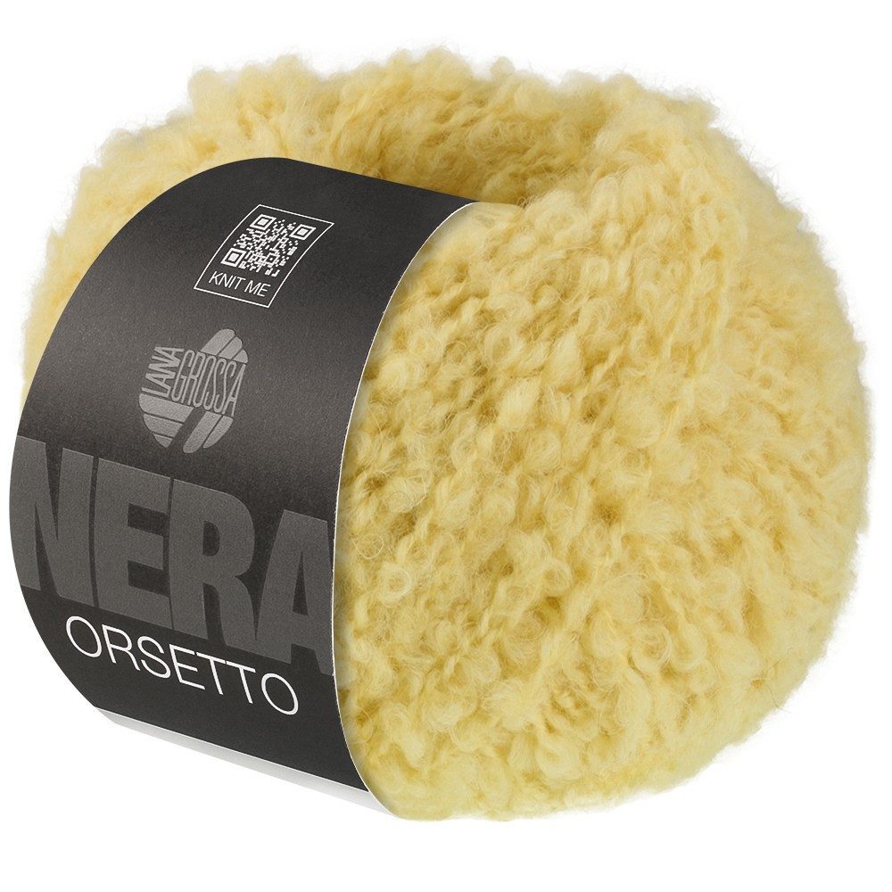 LANA GROSSA ORSETTO (NERA) Häkelwolle, 75 m (Weiches Bouclé-Garn aus Alpaka- und Merinofasern), 50 g