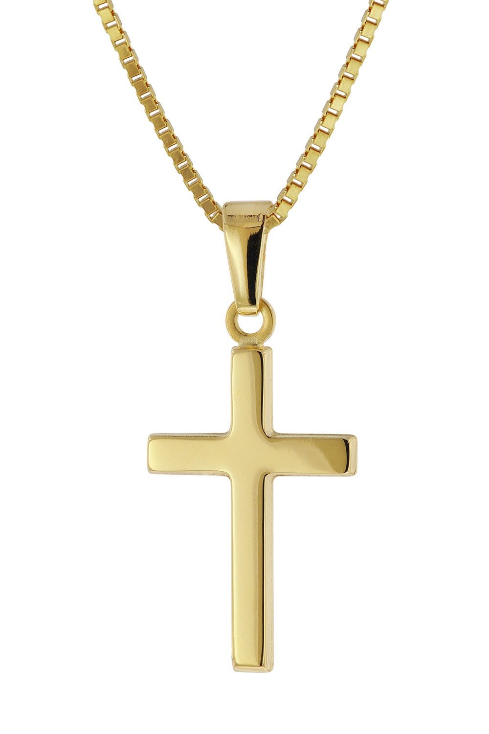 trendor Kette mit Anhänger Kreuz-Anhänger 333 / 8K Gold + Vergoldete Silber günstig online kaufen