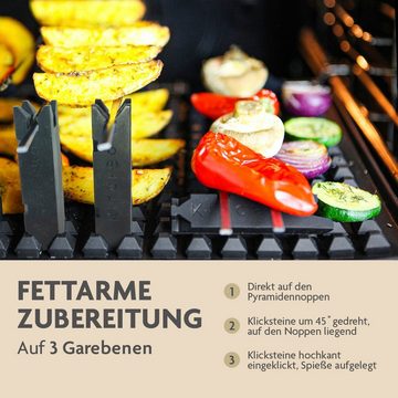 KITCHBO Küchenmaschinen Zubehör-Set inkl. Spieße für Silikon Backmatte, Zubehör für KITCHBO Silikon-Backmatte, 4 Klicksteine, 4 Edelstahlspieße