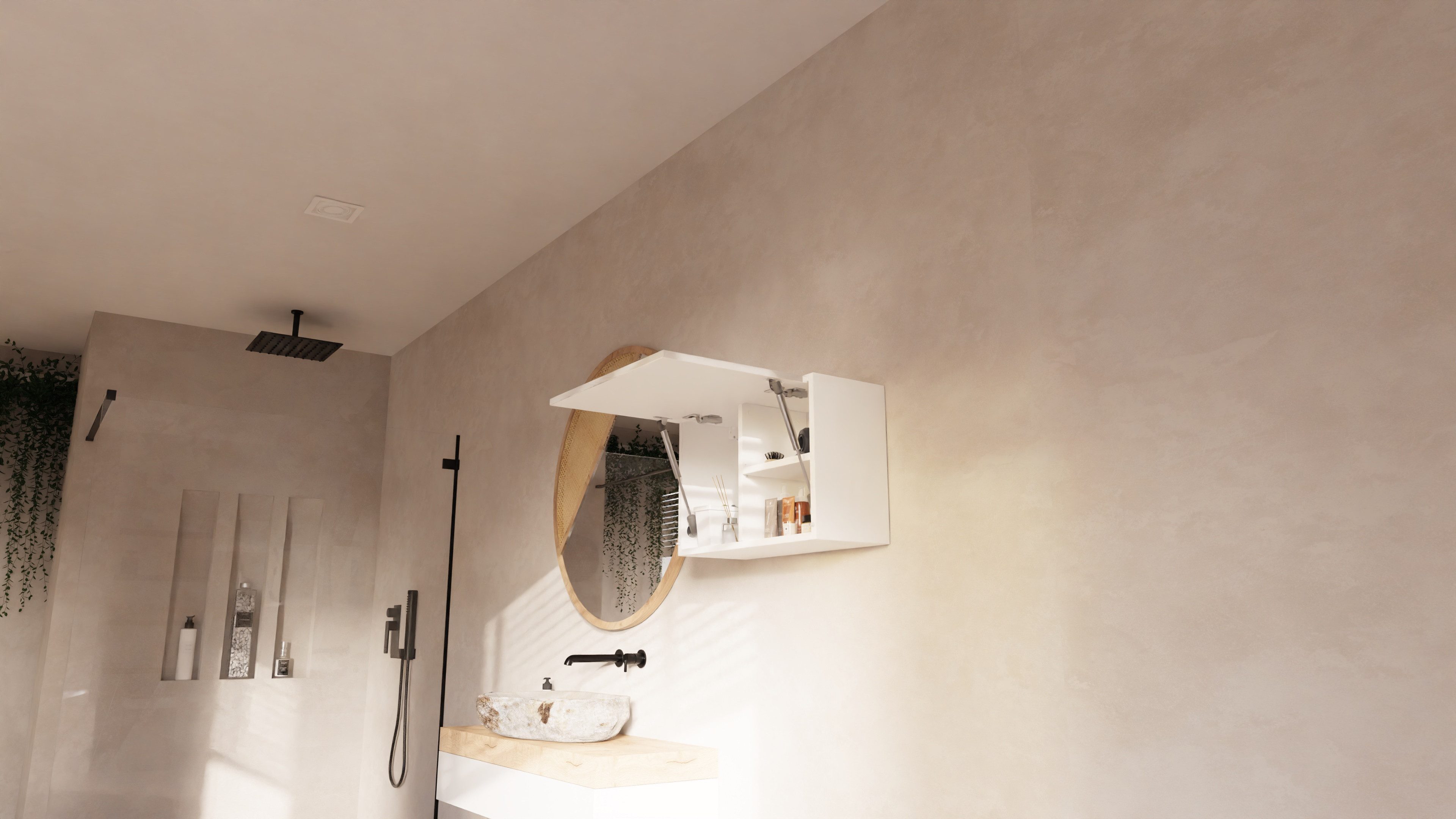 Platan Room Hängeschrank Badezimmerschrank Hochglanz Hängeschrank Badmöbel günstig online kaufen