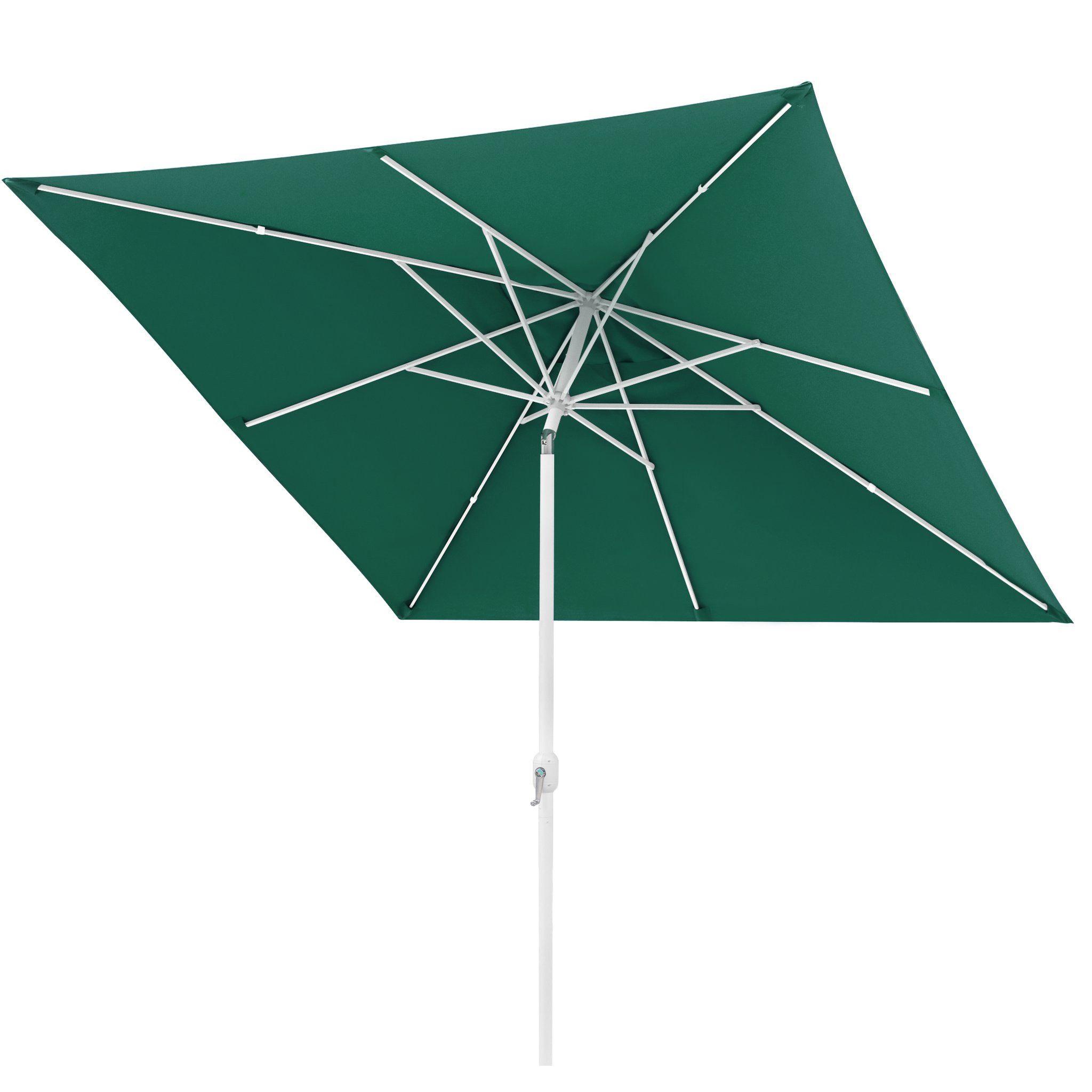 paramondo Sonnenschirm interpara Sonnenschirm, 3x3 m, quadratisch, grün, Gestell: weiß, LxB: 300x300 cm, abknickbar, Aluminium/Polyester