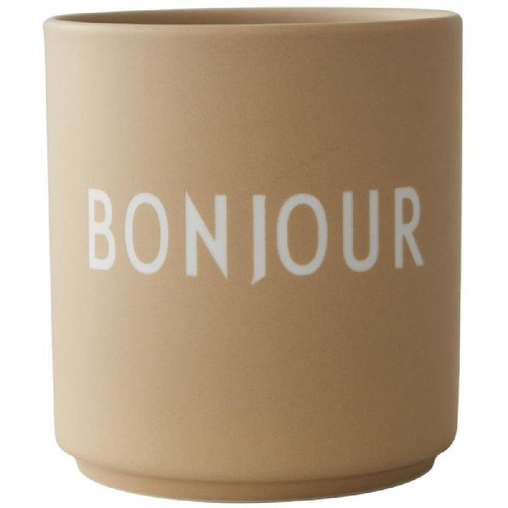 Design Letters Tasse Becher Favourite Cup France Bonjour Beige