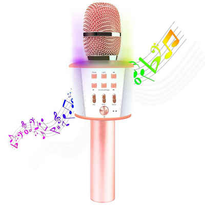 Kind Ja Mikrofon »Kabelloses Karaoke-Mikrofon, Karaoke-Mikrofon, Bluetooth-Lautsprecher«, Spielzeug-Geschenk, KTV-Lautsprecher für Familien-Camping-Picknicks