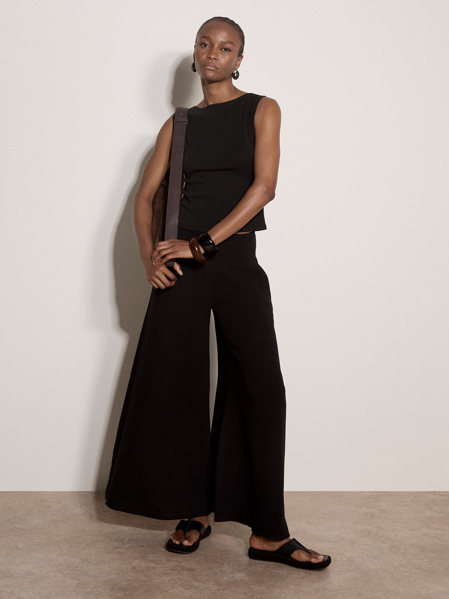 Apricot Shirttop Crop-Top mit feinem Rippstrick – Bild 5 von 5