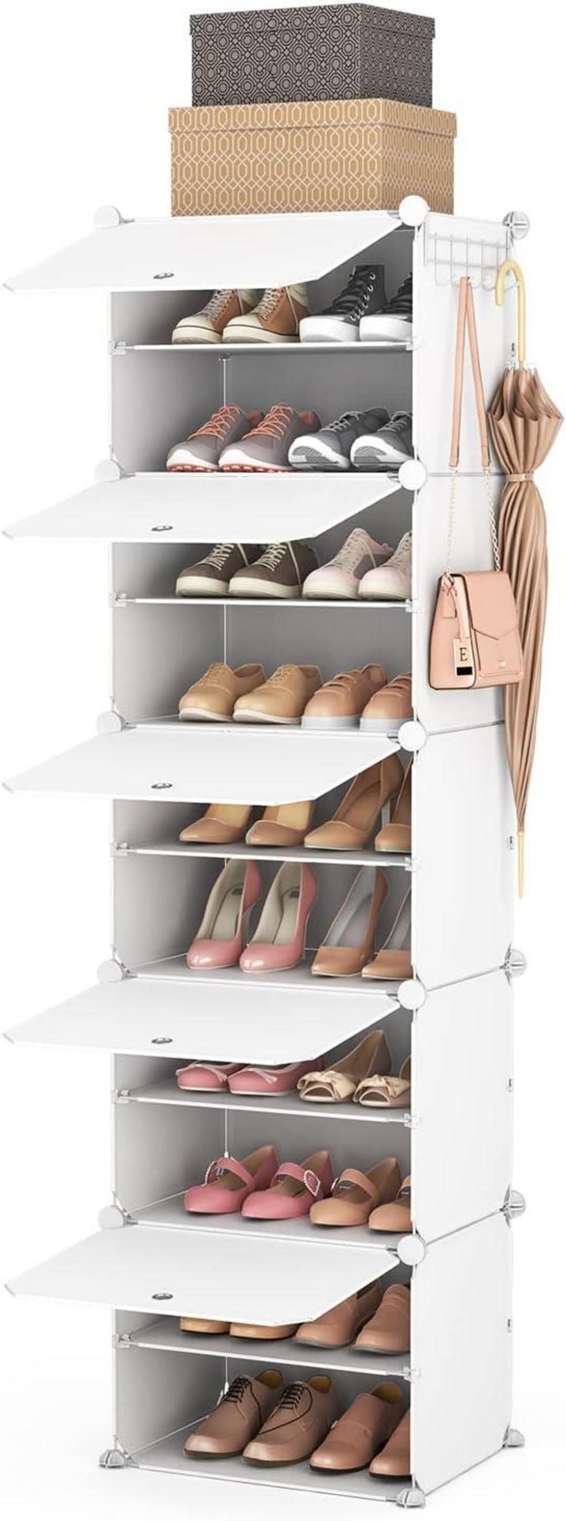 Vicye Schuhabtropfschale 10-Ebenen Schuhregal Organizer, 20 günstig online kaufen