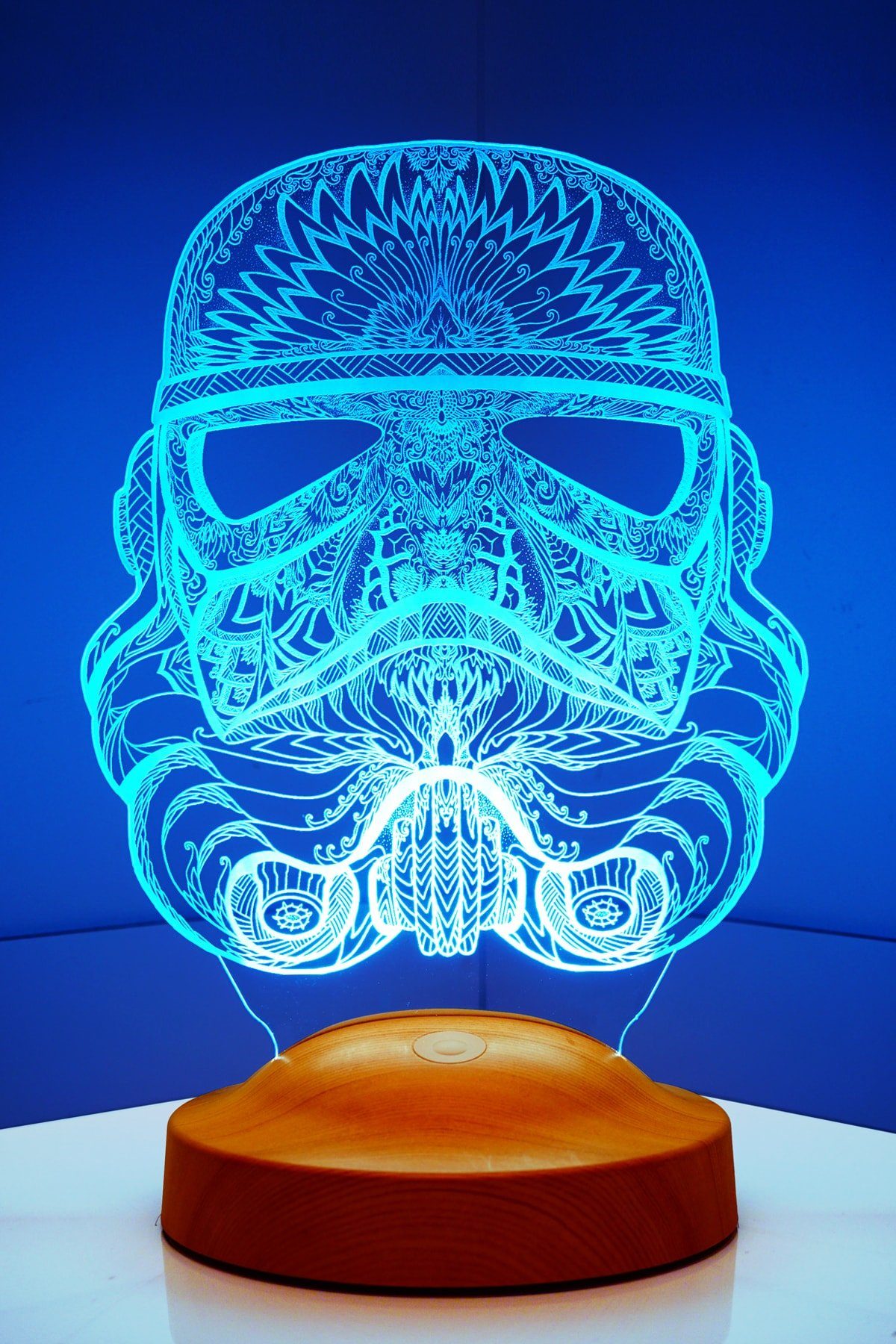 Geschenkelampe LED Nachttischlampe Star Wars Stormtrooper 3D Nachtlicht Geschenk für Jungen, Leuchte 7 Farben fest integriert, Star Wars Geschenkartikel, Geburtstagsgeschenk für Freunde, Star Wars Fans