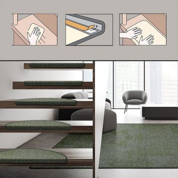 Stufenmatte York, Erhältlich in vielen Farben & 2 Größen, Treppenschutz, Floordirekt