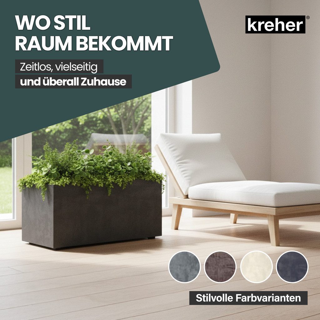 Kreher Blumenkasten Millennium in Naturstein Optik verschiedenen Ausführungen