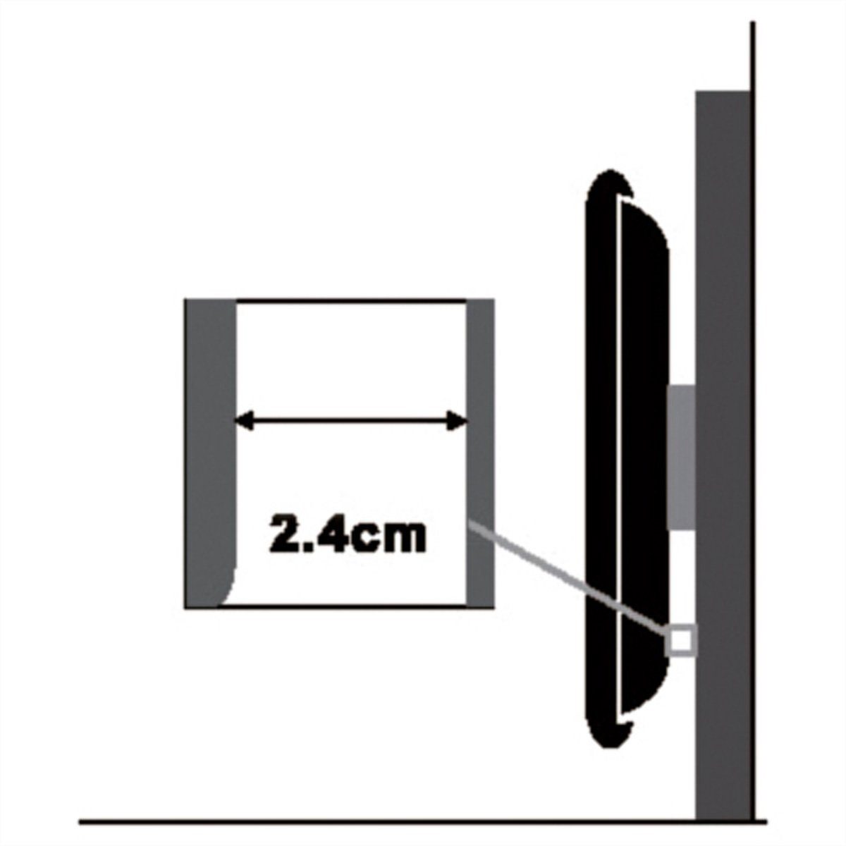 TV-Monitorwandhalterung VALUE (VESA TV-Wandhalterung, kg) 700x500, 80