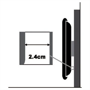 VALUE TV-Monitorwandhalterung, fest TV-Wandhalterung, (32-60 Zoll, bis 80 kg)