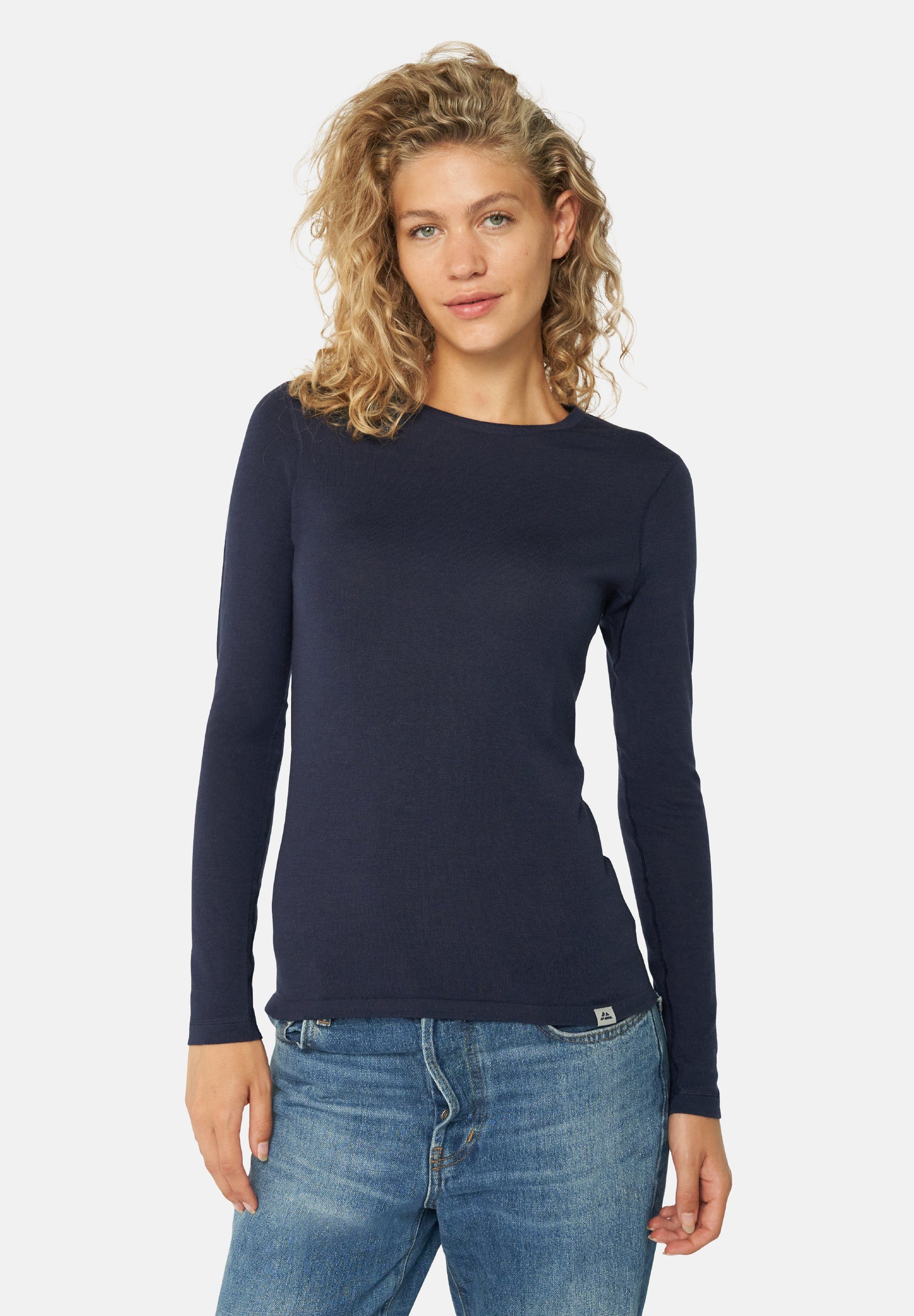 DANISH ENDURANCE Thermounterhemd Damen Merino Funktionsshirt Temperaturregulierend dark navy