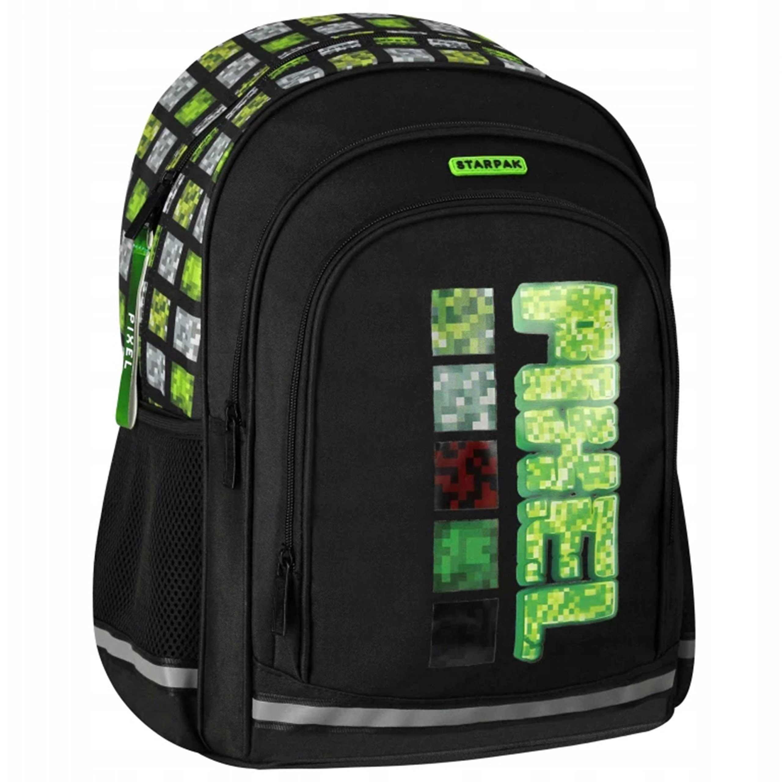 Pixel Schulrucksack Pixel Game Schulrucksack für Jungen 40x29x20cm, gepolstert