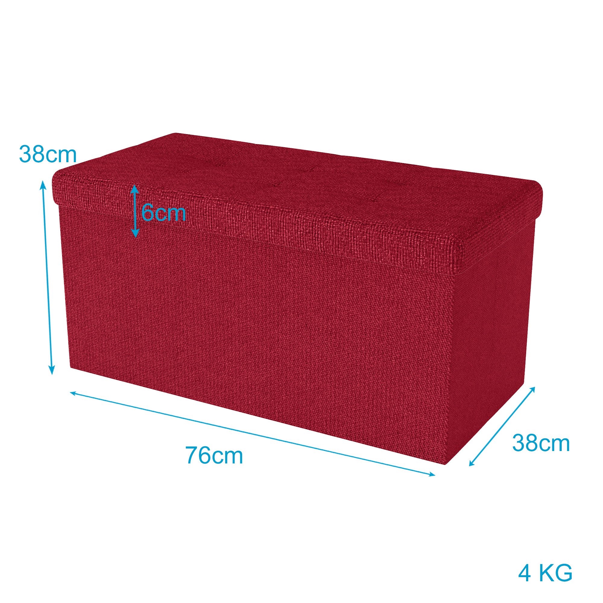 Intirilife Sitzhocker (Sitzwürfel mit Stauraum 76x38x38 günstig online kaufen