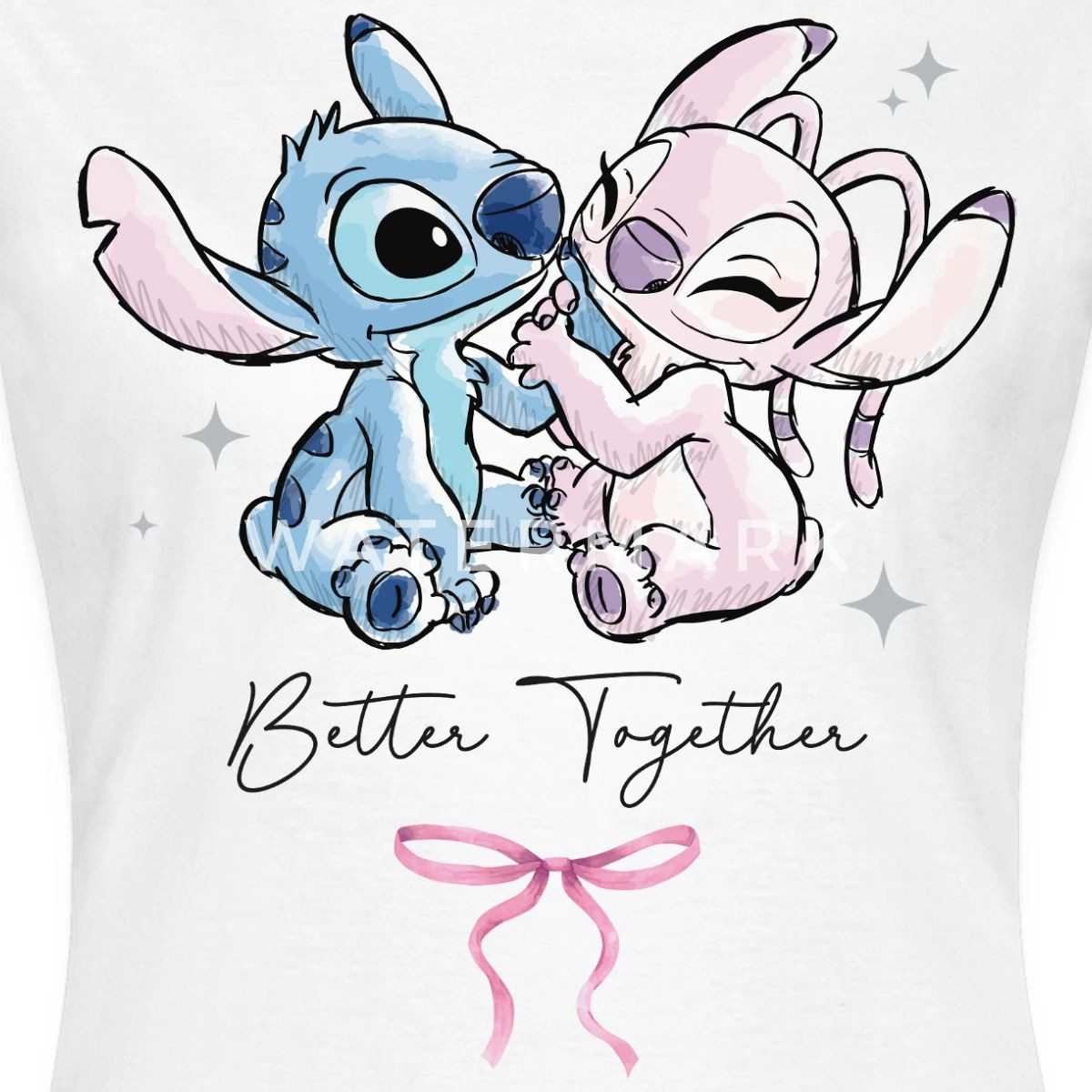 Spreadshirt T-Shirt Lilo & Stitch, Angel Und Stitch Better Together Frauen günstig online kaufen