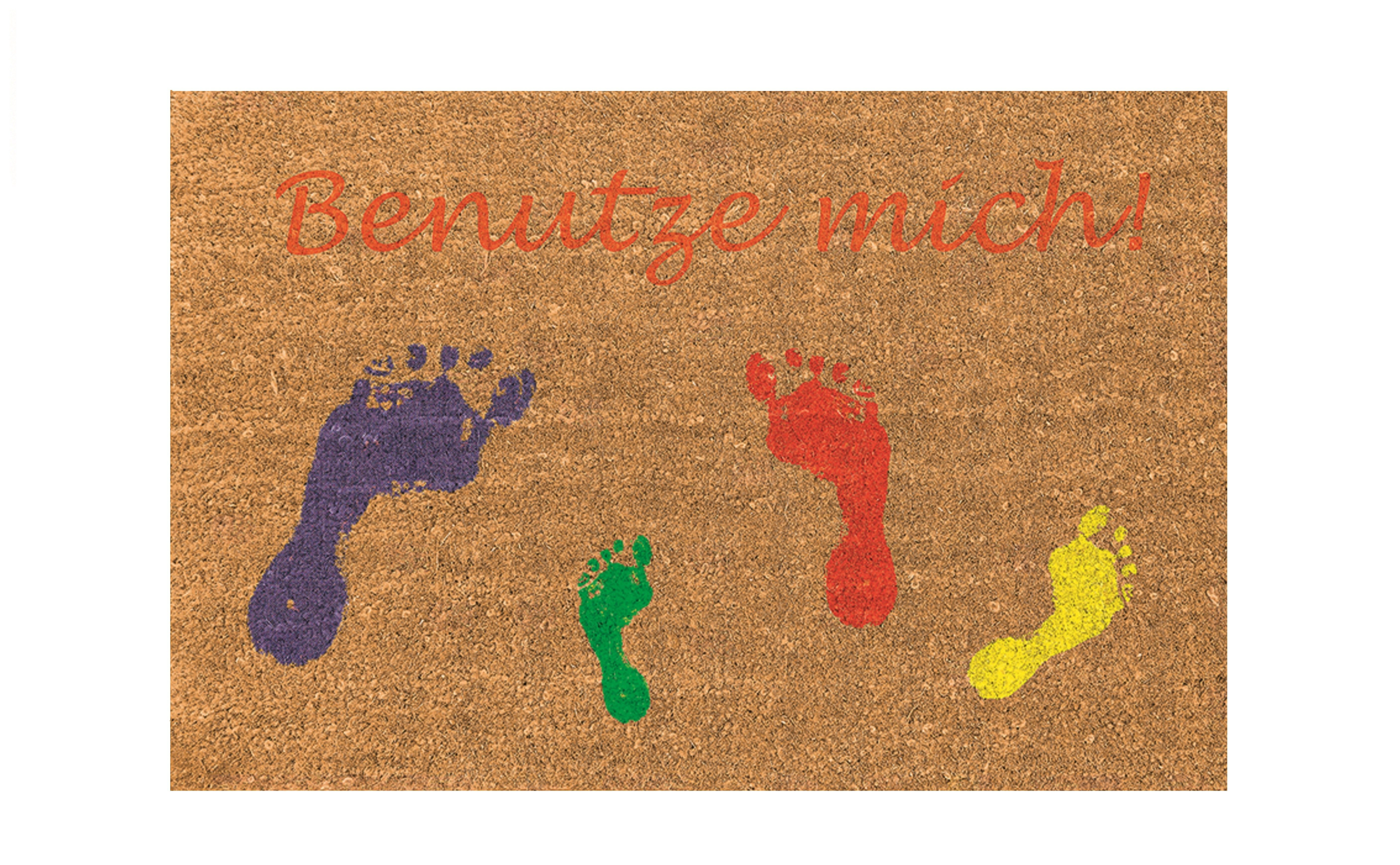 Betz Kokosmatte Fußmatte Fußabstreifer Schmutzfangmatte STERN Farbe rot  Größe 40x60cm