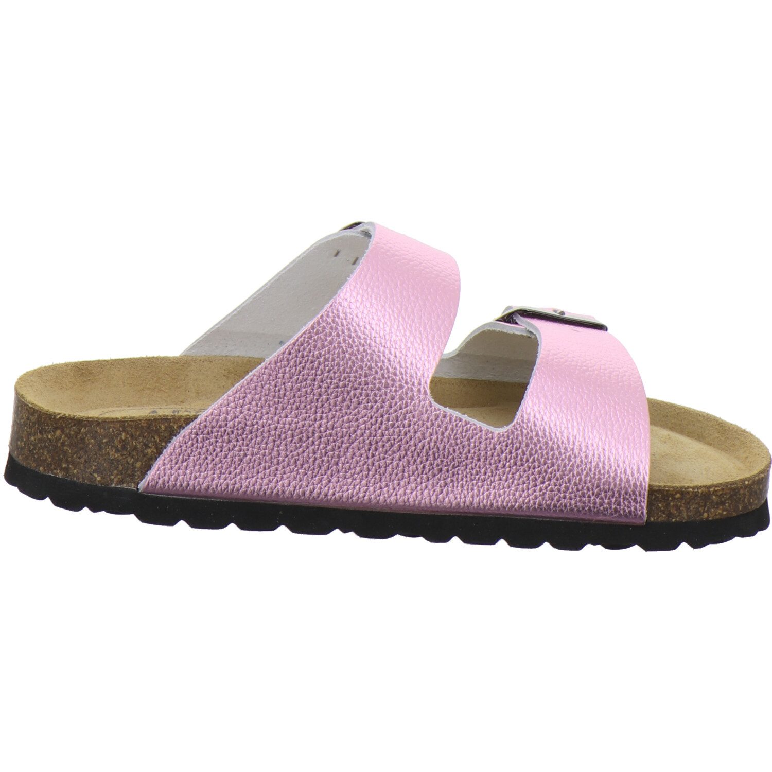 AFS-Schuhe 210033 Zweischnaller Pantolette für Damen mit Fußbett, bequeme Sandalen aus Leder