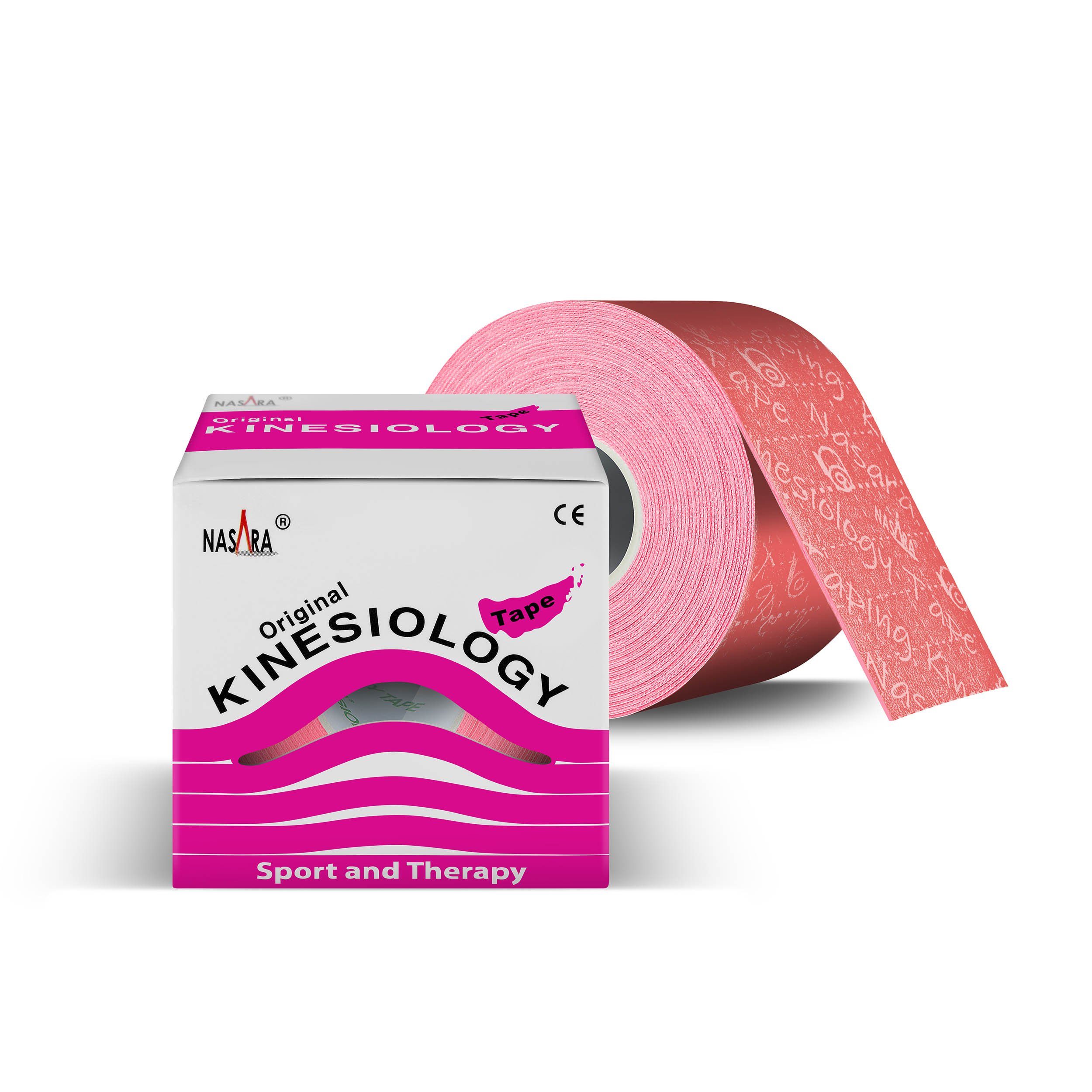 NASARA Kinesiologie-Tape 2er Set - 1x blau 1x pink NASARA Tapes mit Bexfield-Tapeschere (3-St)