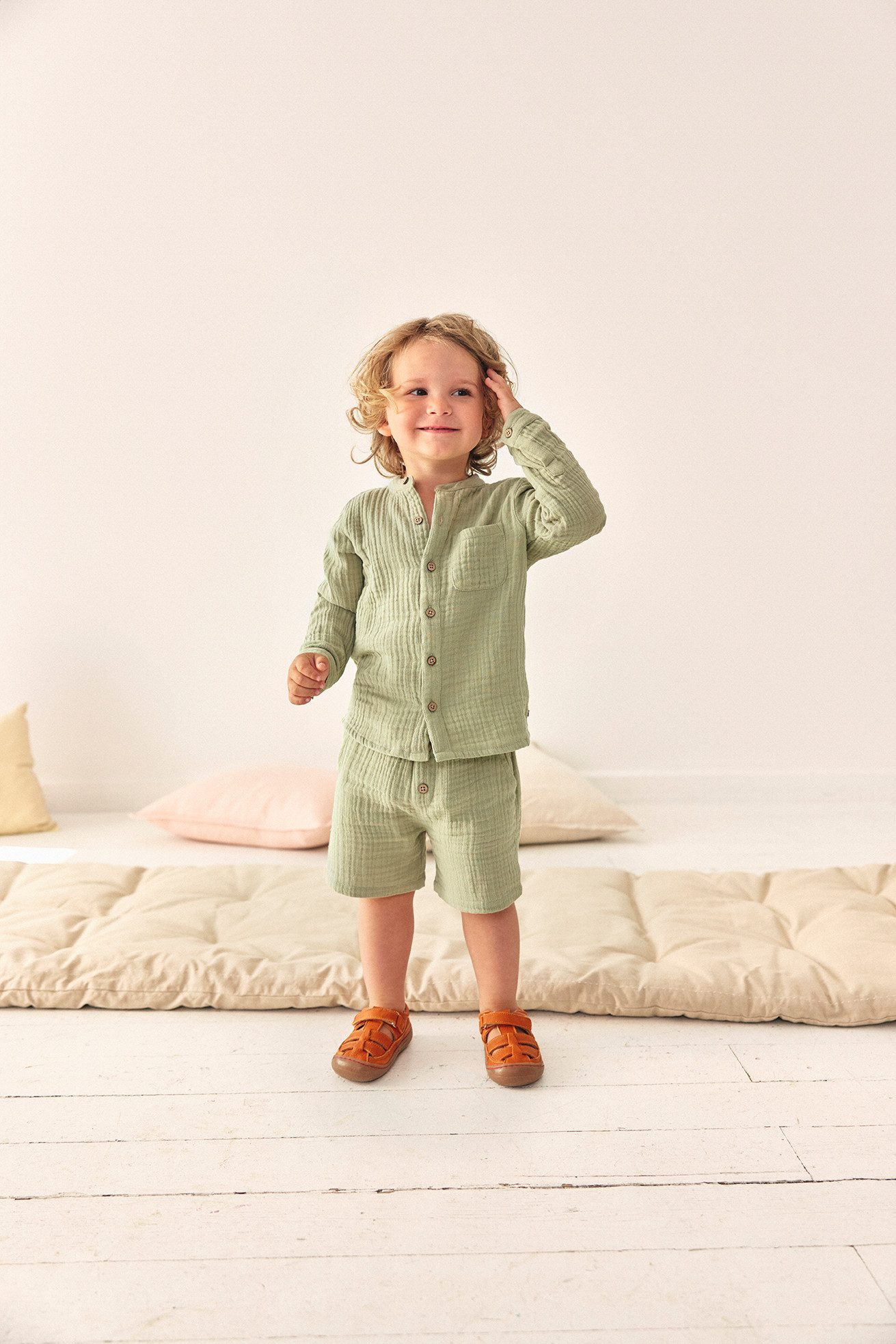 People Wear Organic Langarmhemd, Musselin Freizeithemd GOTS zertifiziert