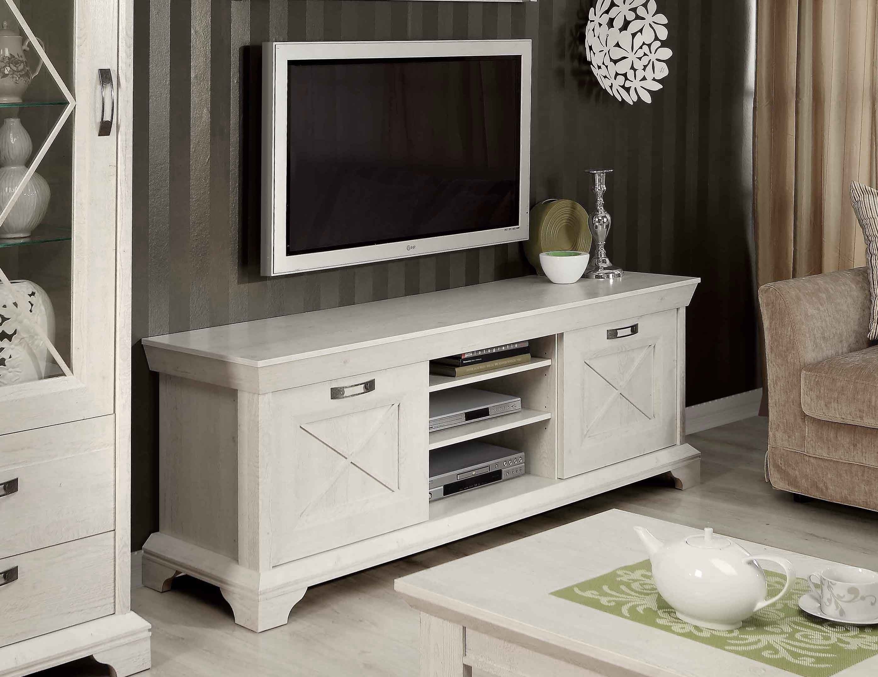 freiraum TV-Board Kashmir, in weiß,beige - 147,4x66,3x48,2cm (BxHxT)