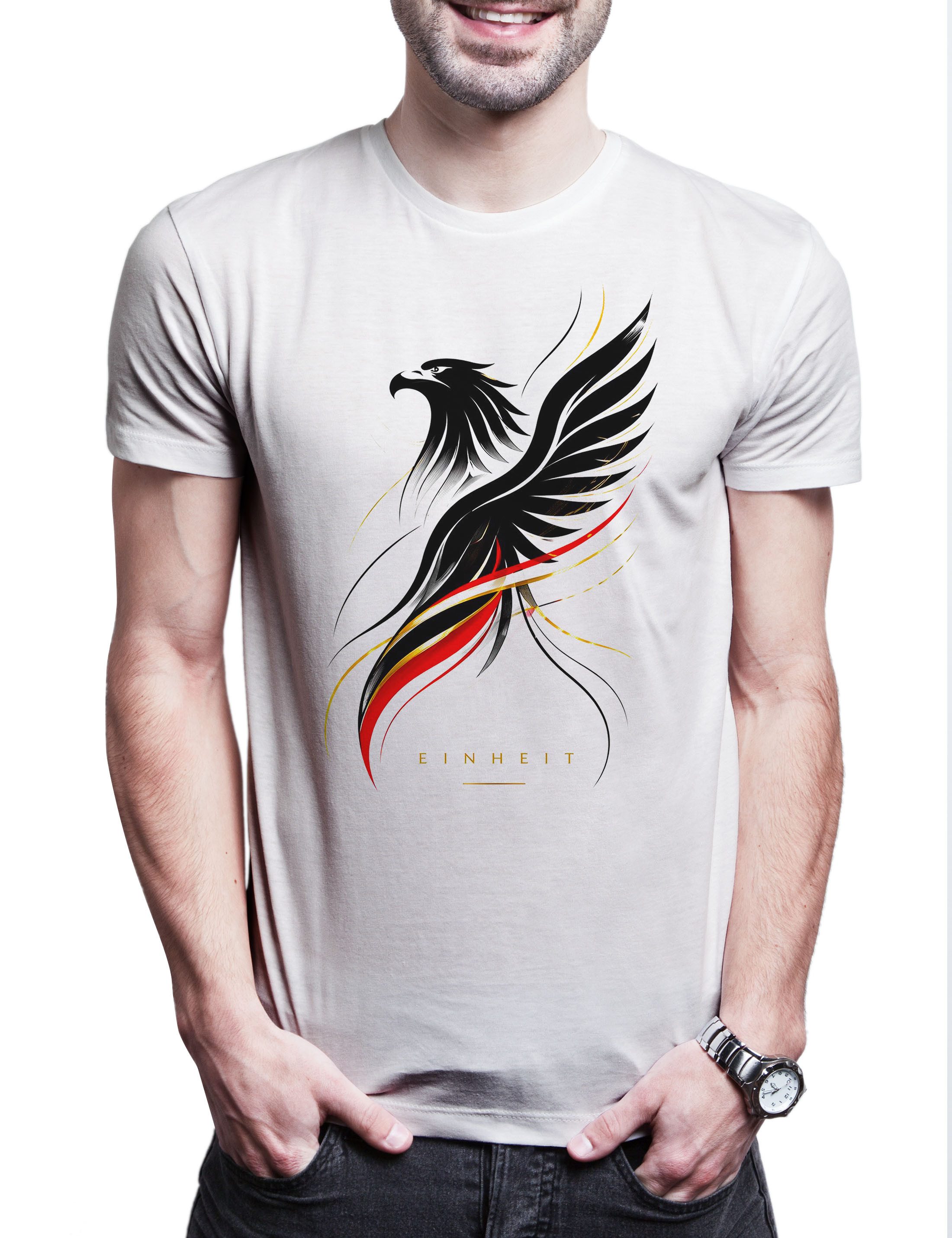 Urban Backwoods Print-Shirt Einheit Deutschland Herren T-Shirt Adler Elf Berlin Germany Mannschaft (1-tlg) Fußball WM Soccer Football