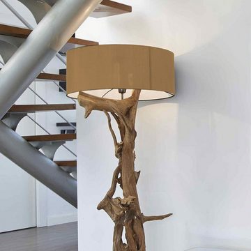 ExotischerLeben Stehlampe Bluma Stehlampe Teakholz 180 cm - Handarbeit aus Treibholz