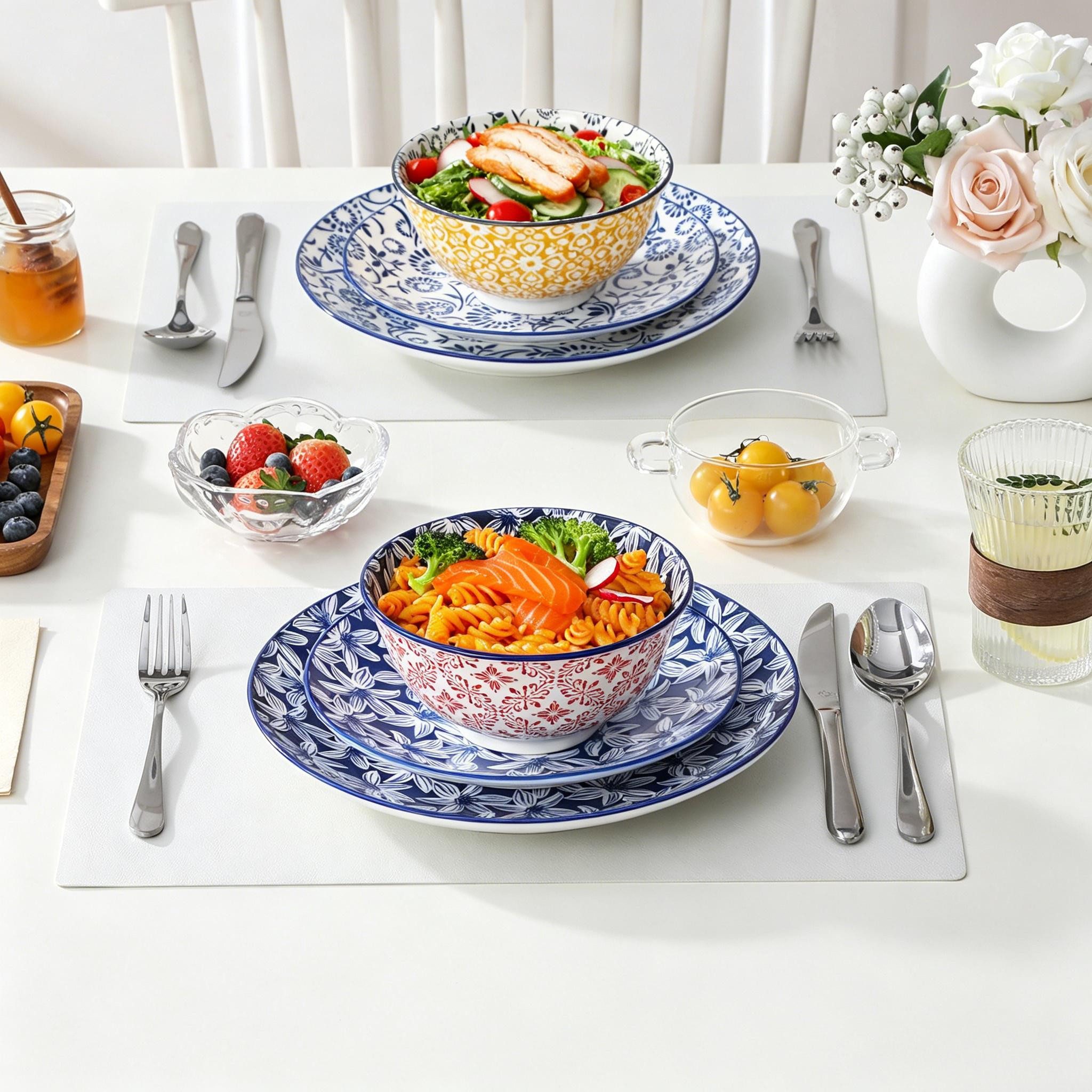 vancasso Müslischale 4/6-tlg Schalen Set für 4/6, Porzellan Müslischale, Bunt, Porzellan, (Set, 6-tlg)