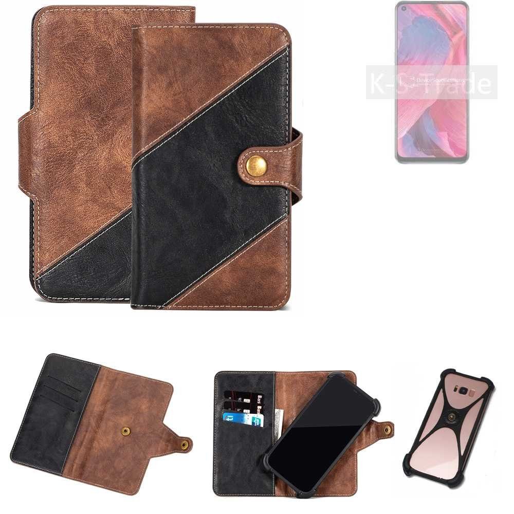 K-S-Trade Handyhülle für Oppo A74 5G, Handyhülle Schutzhülle Bookstyle Case Klapphülle Cover Hülle