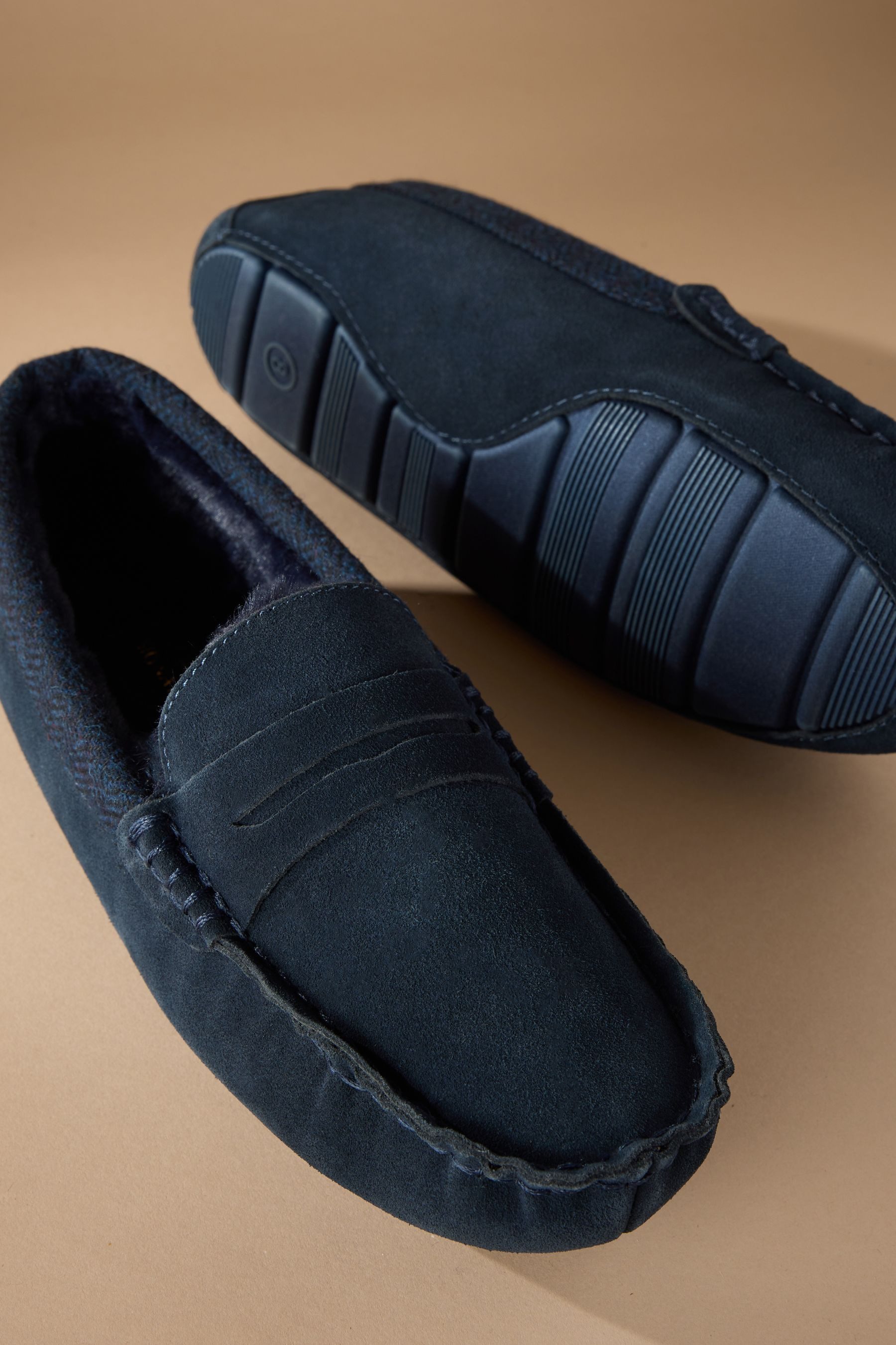 Next Signature Mokassin-Slipper, Premium-Veloursleder Hausschuh (1-tlg)