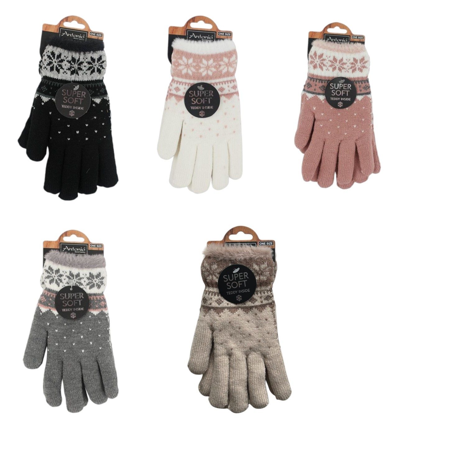Antonio Strickhandschuhe Winter Damen Handschuhe Schneeflocke günstig online kaufen