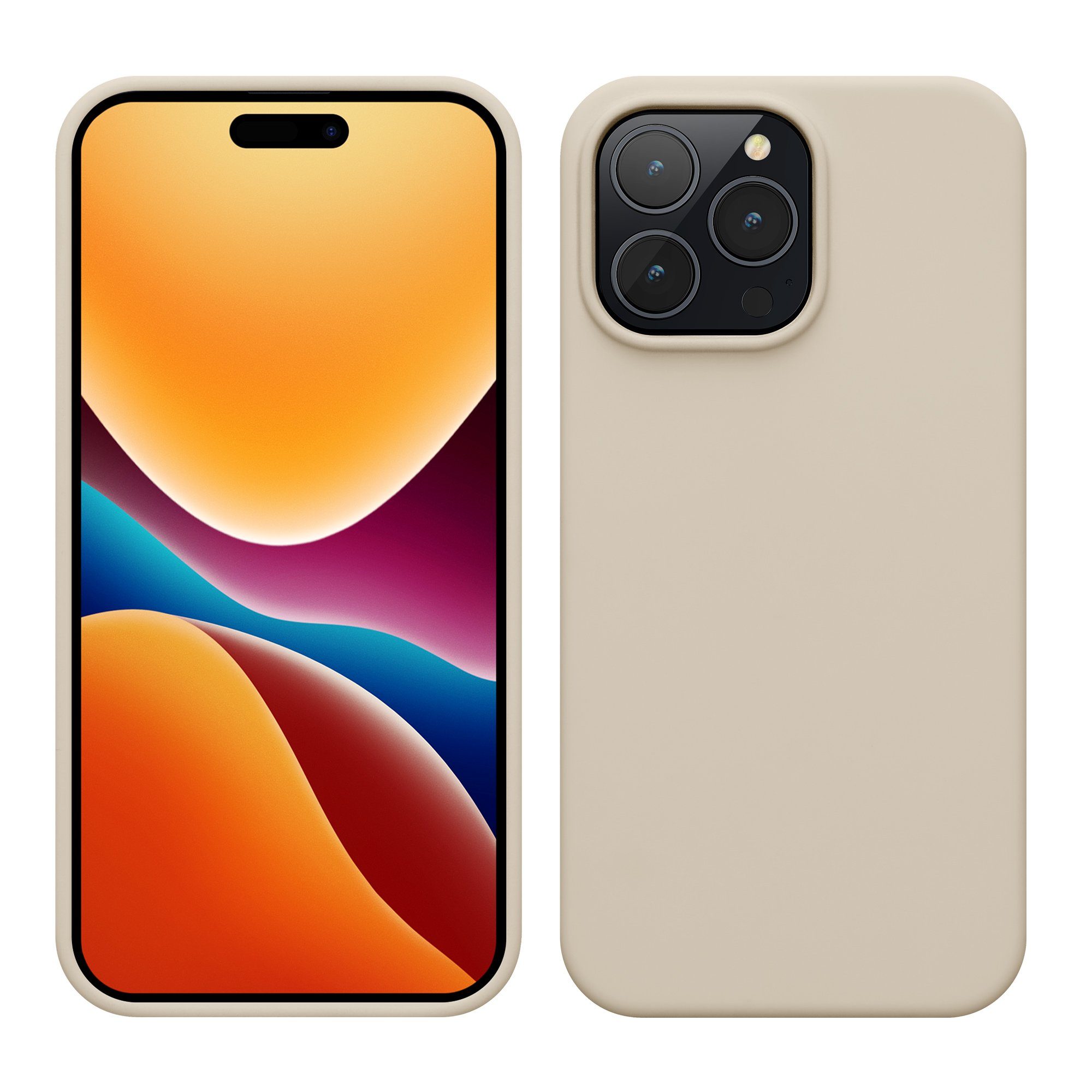 kwmobile Handyhülle Hülle für Apple iPhone 14 Pro Max, Hülle Silikon gummiert - Handyhülle - Handy Case Cover