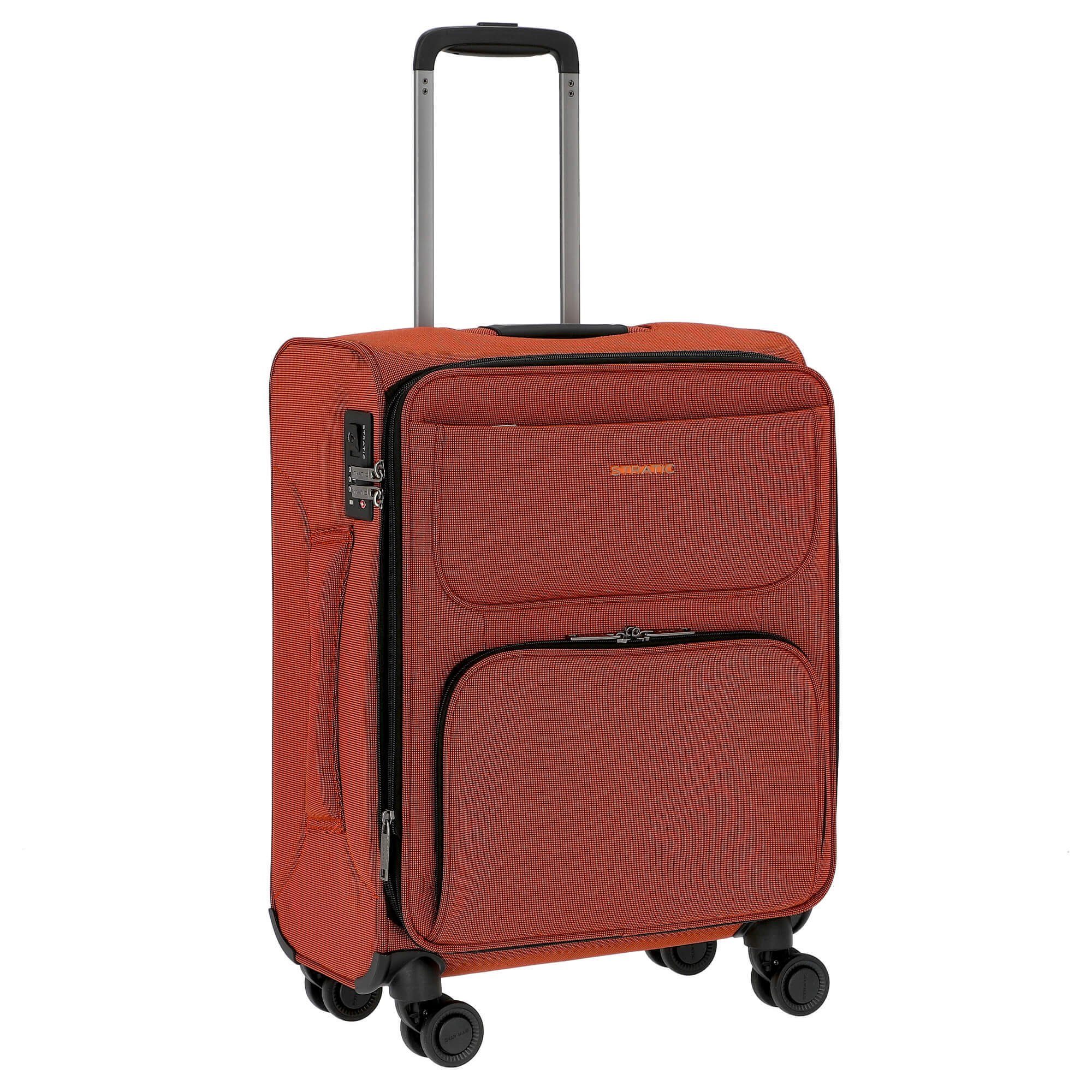 Stratic Handgepäck-Trolley - erw., 4-Rollen-Trolley 54 cm Light+ 4 Rollen Rollen Bendigo rosso/clay S