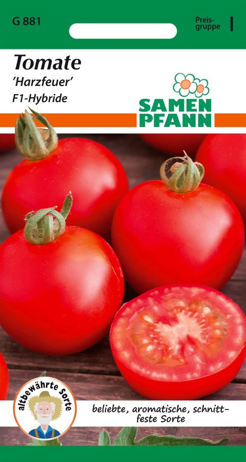 SAMEN PFANN Gemüsesamen Tomate, Harzfeuer F1 – Saatgut Tomaten Samen, Solanum lycopersicum