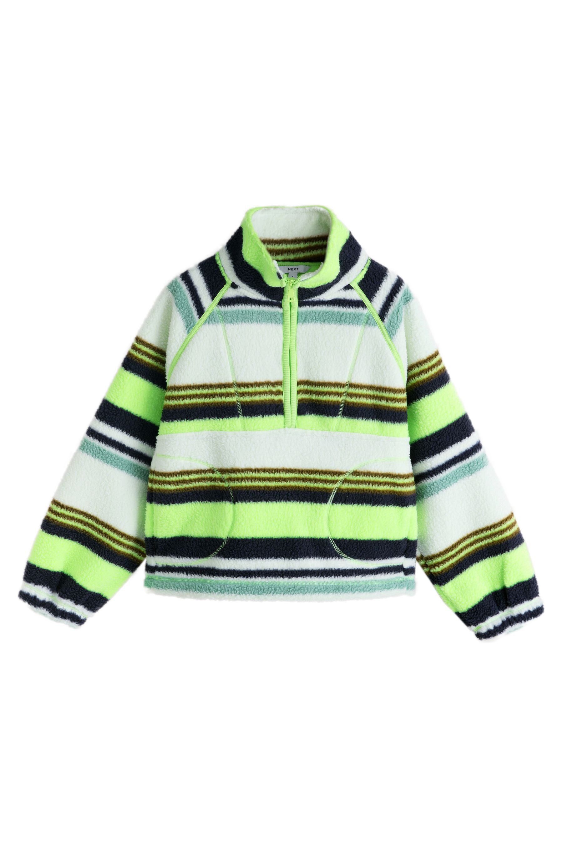 Next Fleecepullover Active Borg-Jacke mit Viertelreißverschluss (1-tlg)