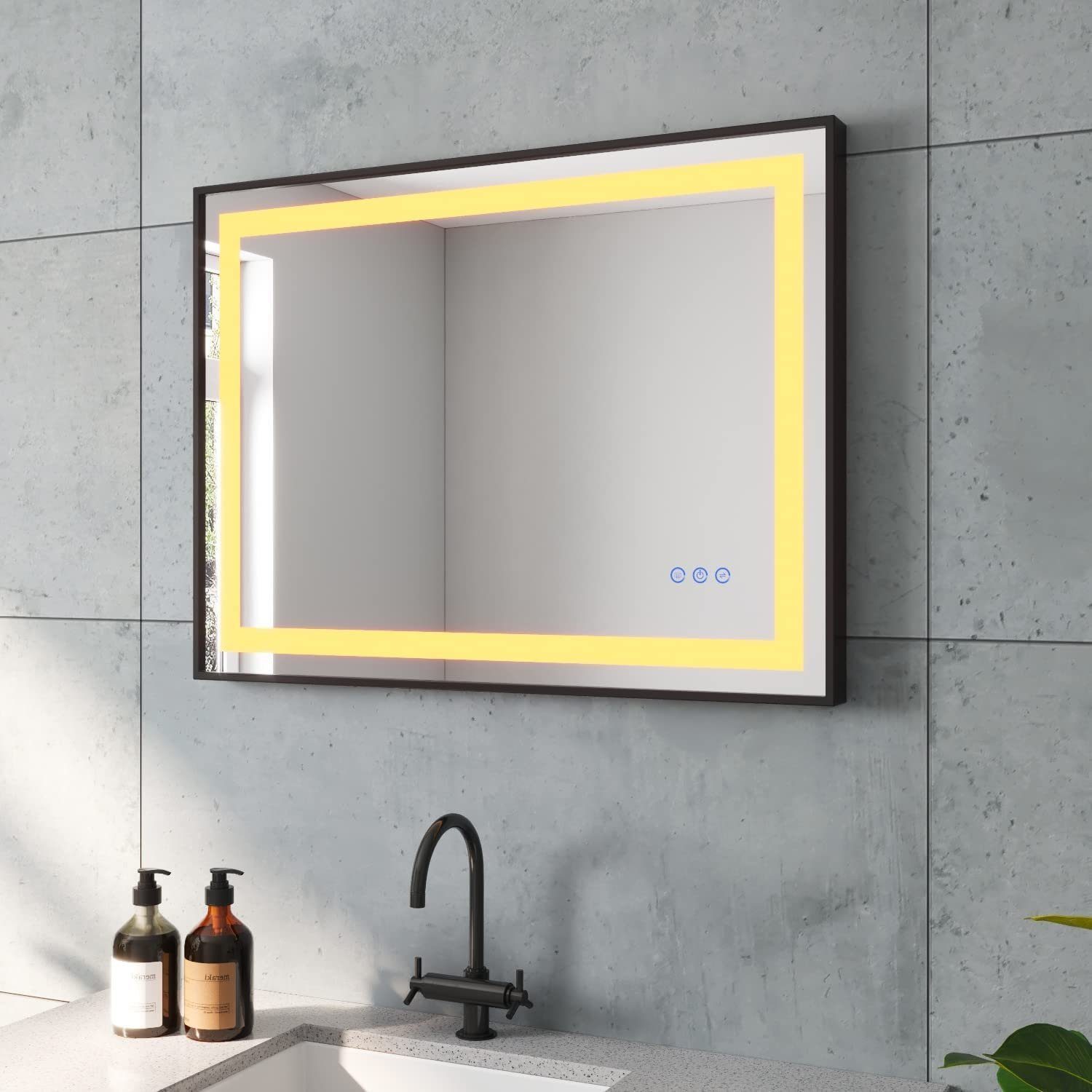 AQUALAVOS Badspiegel Badspiegel mit LED Beleuchtung günstig online kaufen