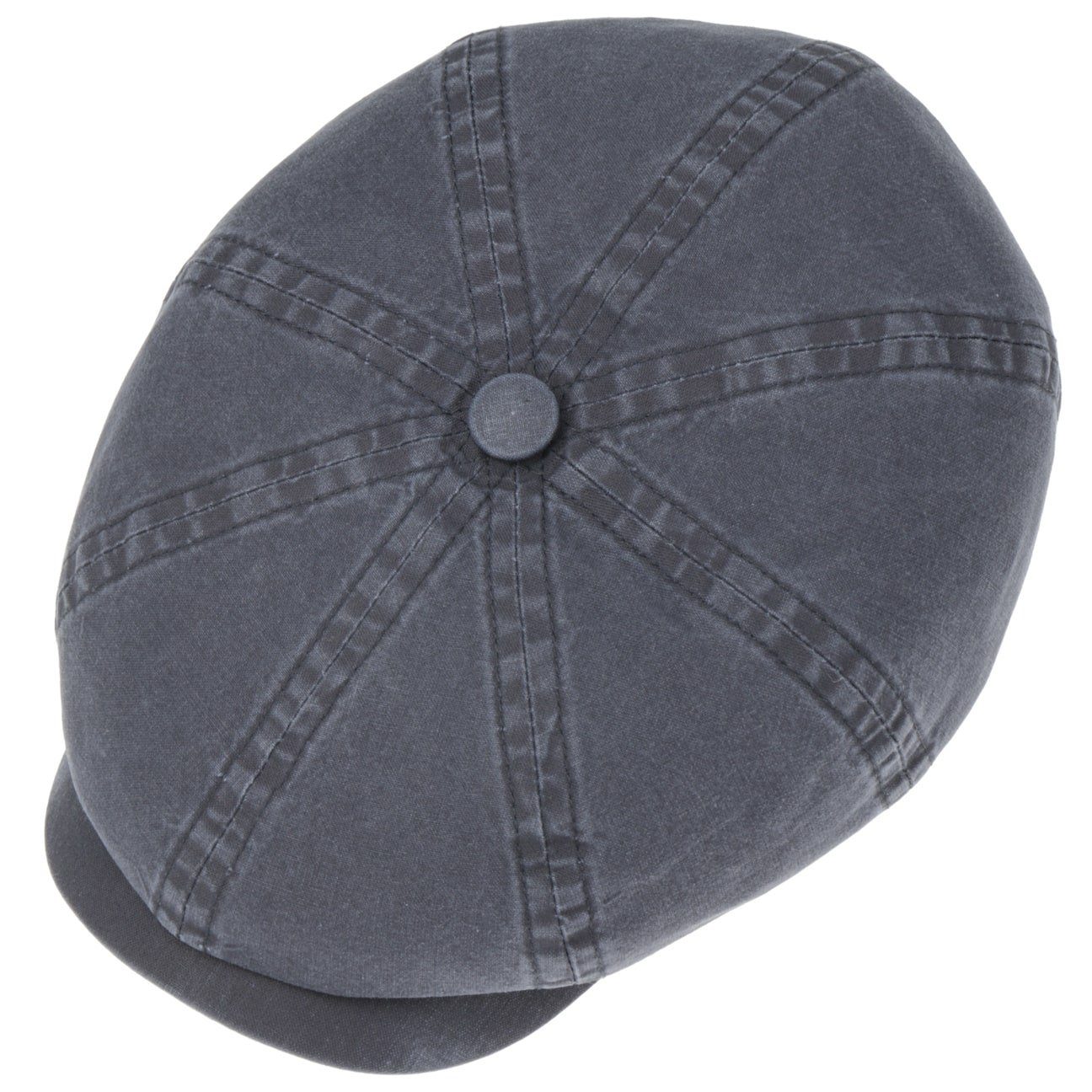 Flat Balloncap mit (1-St) Stetson Cap blau Schirm