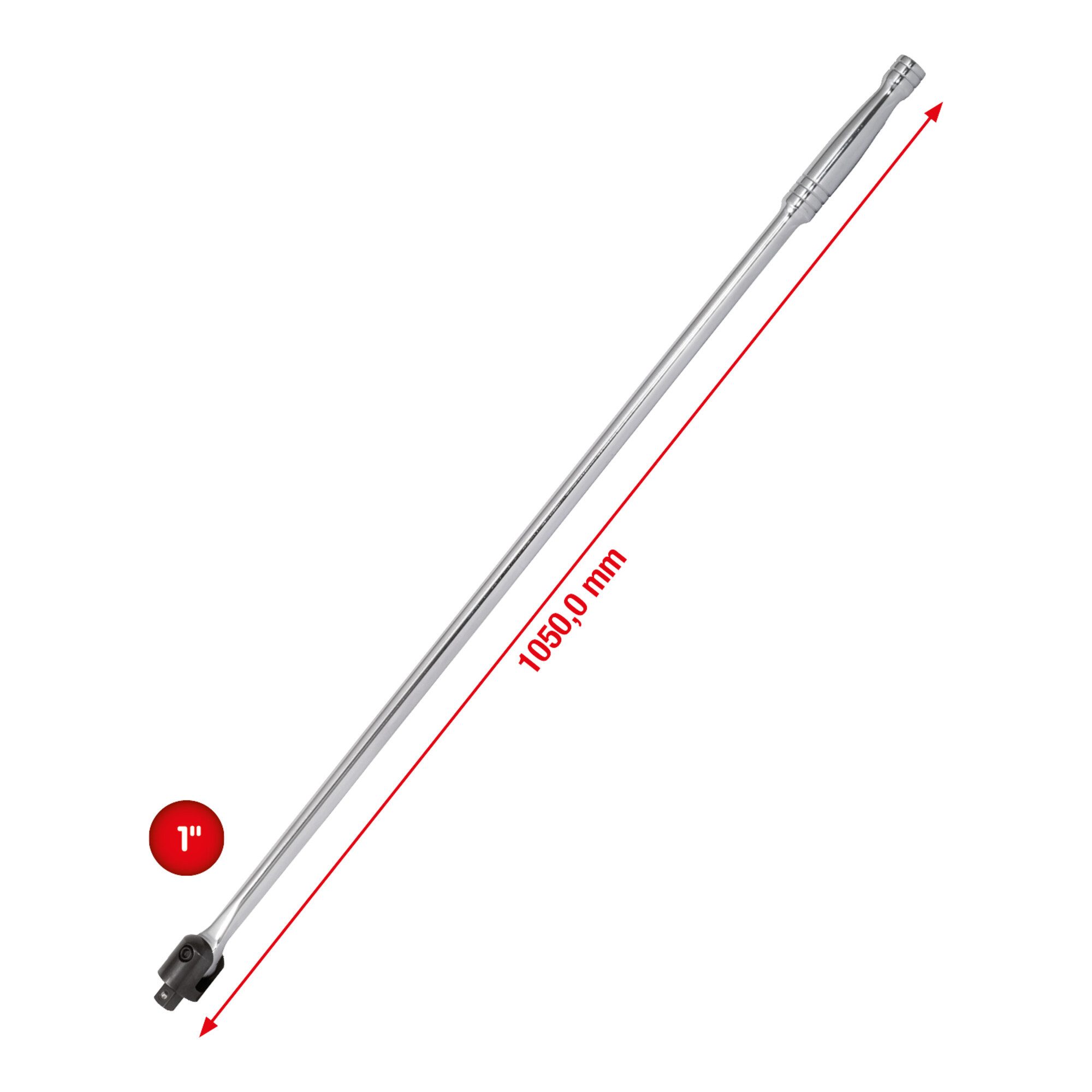 KS Tools Ratsche KS Tools 1" CHROMEplus Gelenk-Steckgriff, 1050mm