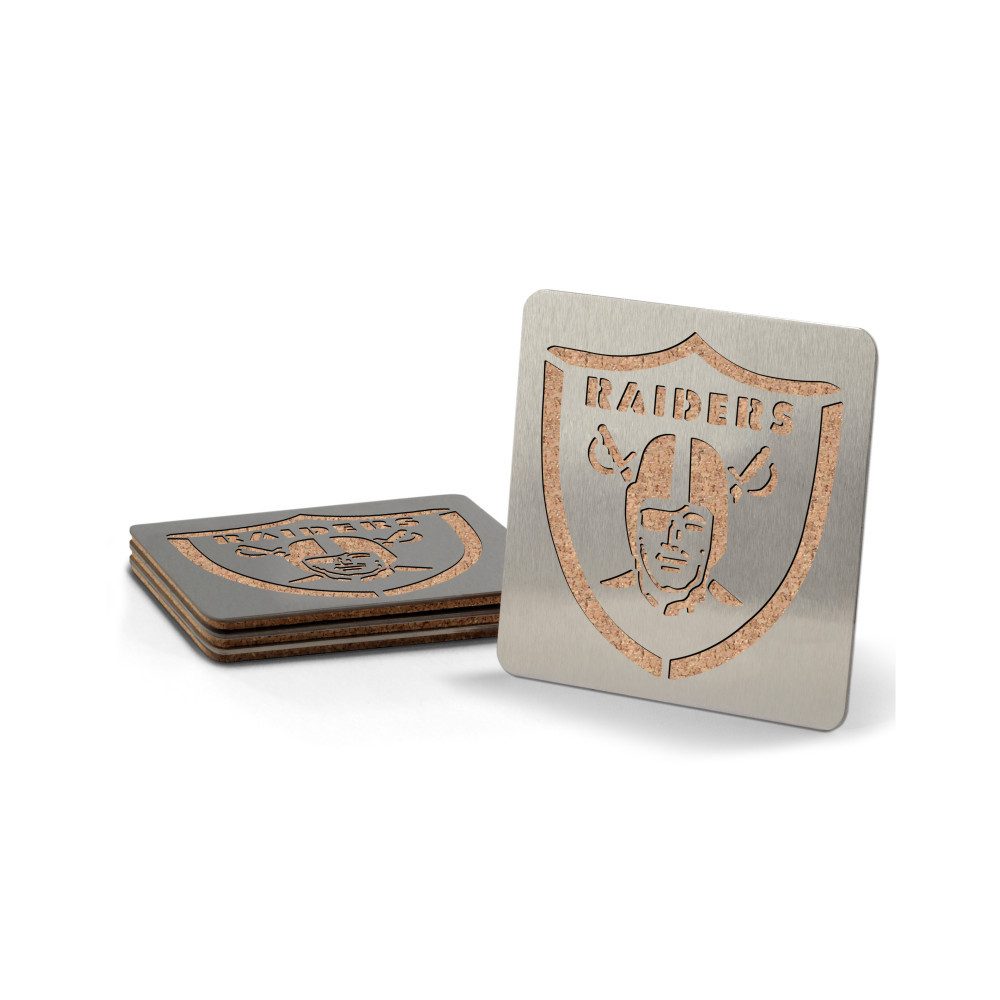 Las Vegas Raiders Getränkeuntersetzer Las Vegas Raiders Boaster Coaster 4er-Set