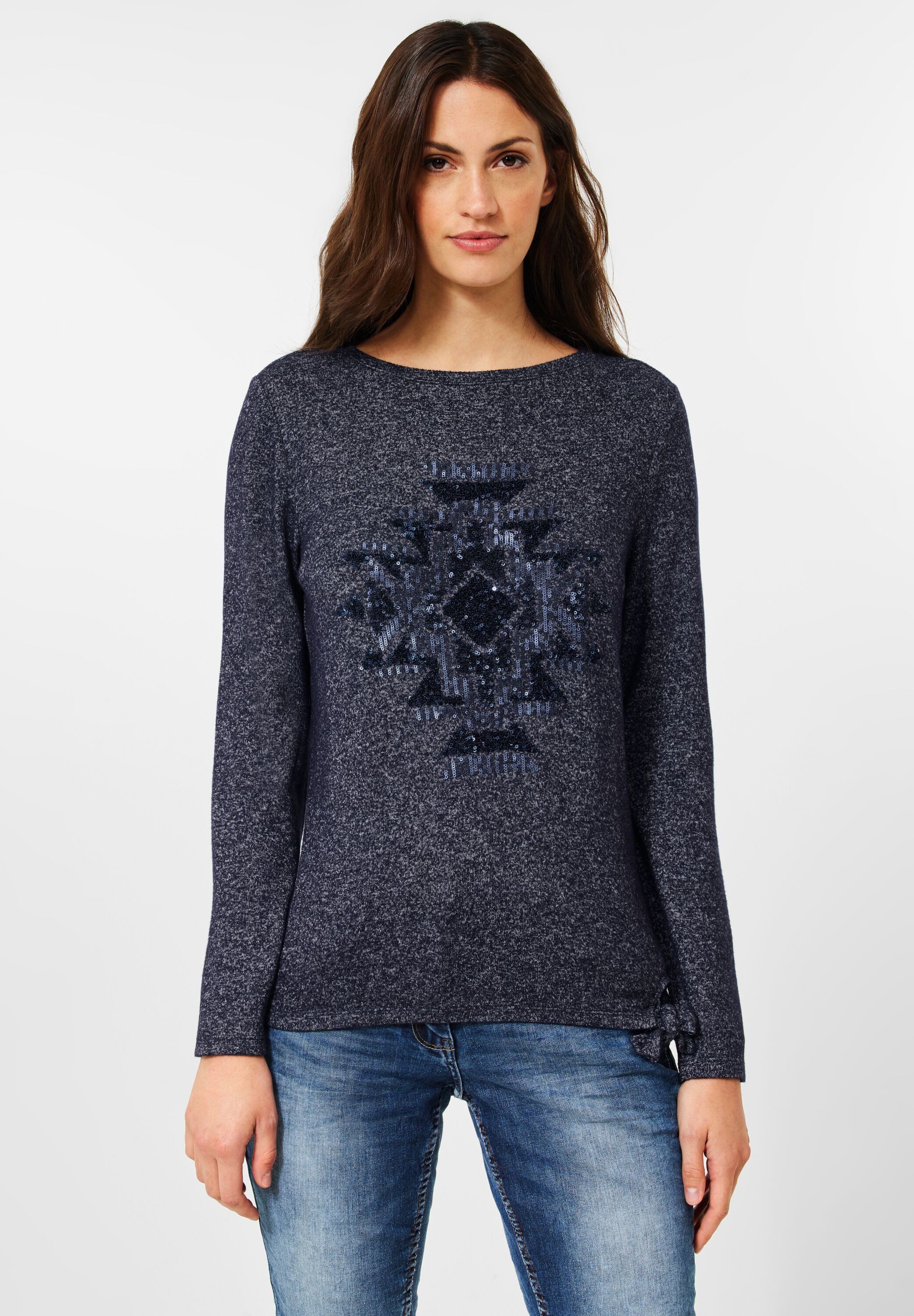 Longsleeve Cosy feel Melange Shirt