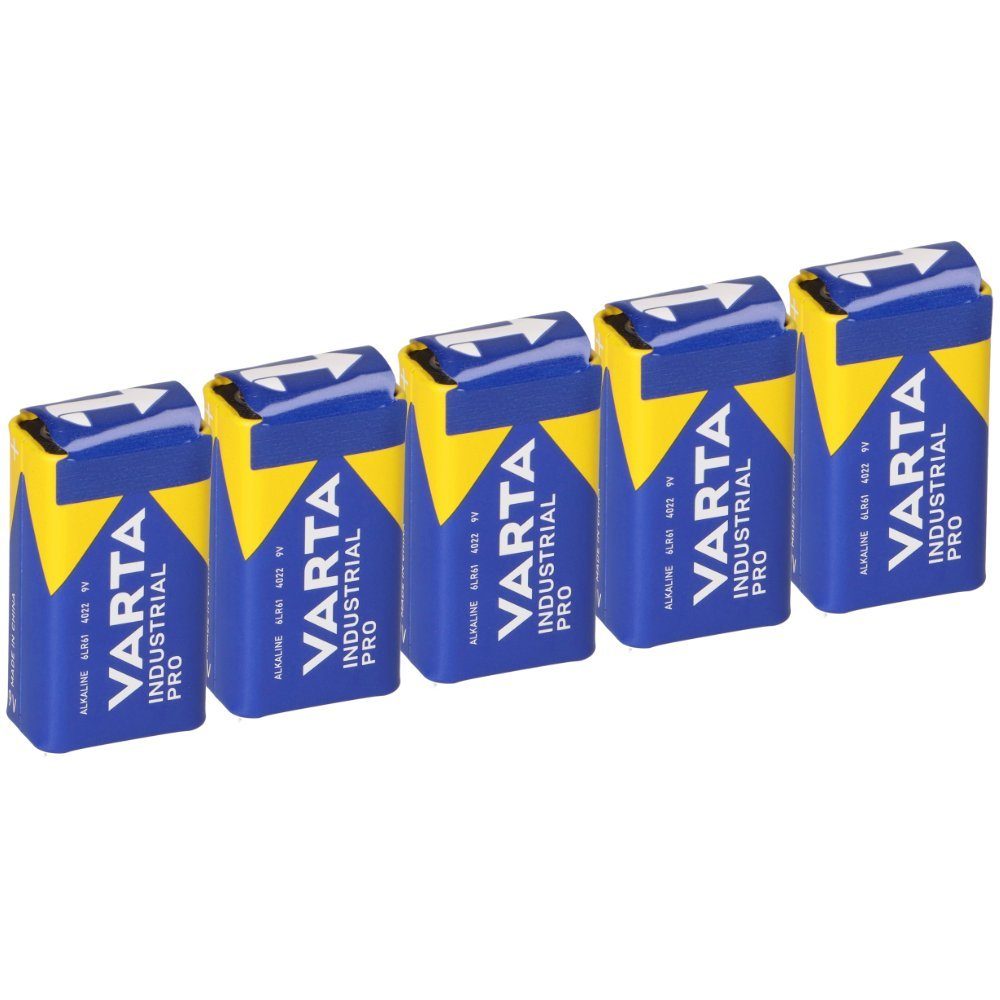 VARTA 5 Stück Varta 4022 Industrial 9V Block lose Batterie
