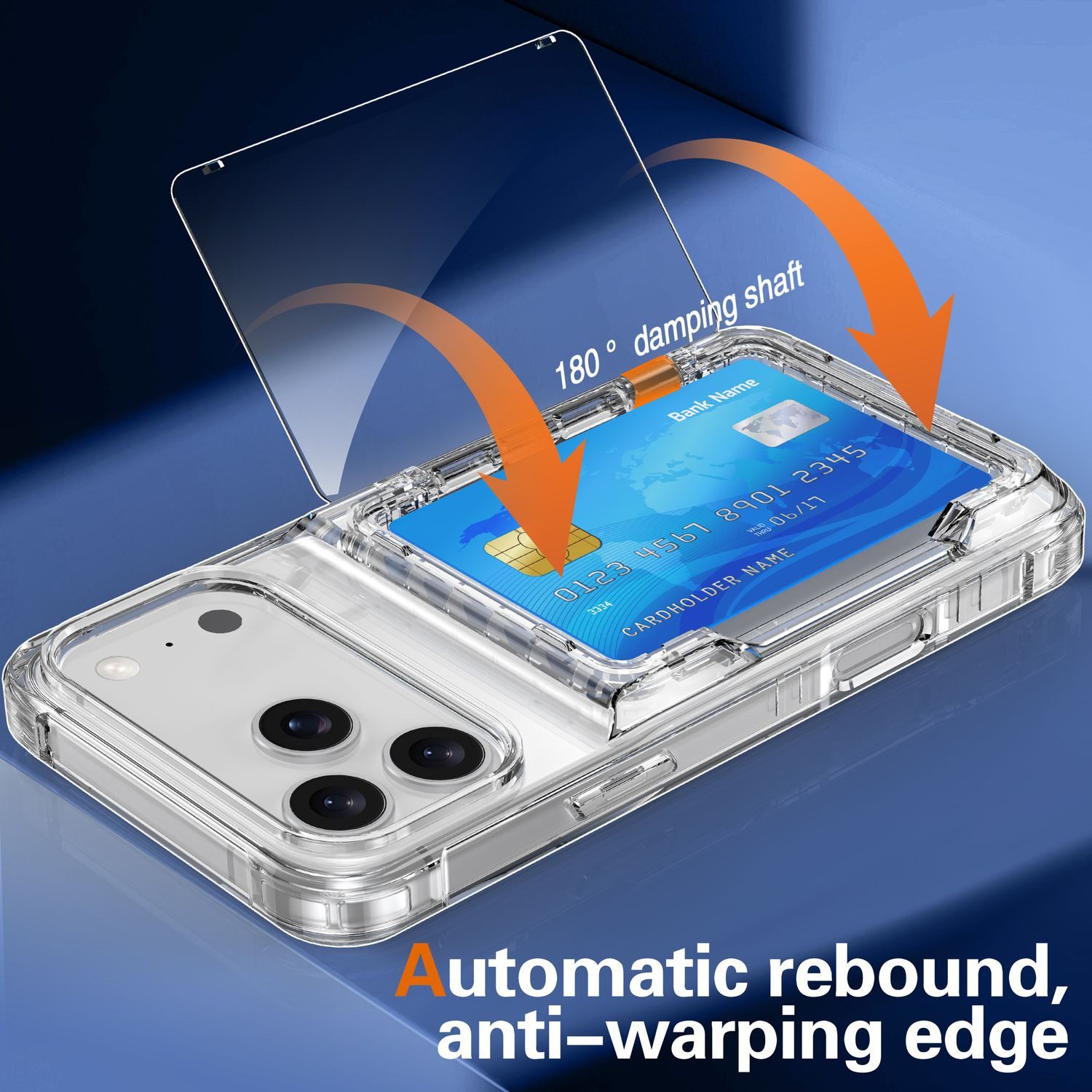 Cadorabo Handyhülle für iPhone 17 PRO MAX Hülle Apple iPhone 17 PRO MAX, Hülle mit Kartenfach Schutzhülle Case Cover TPU Etui Stoßfest Slim
