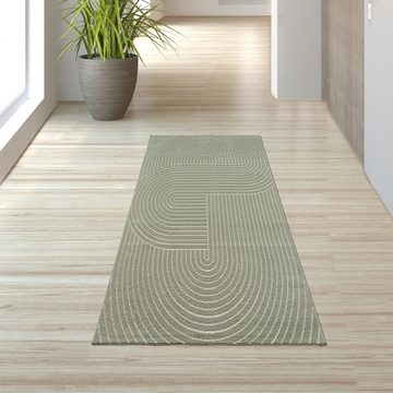 Teppich Moderner In- und Outdoor Teppich mit Bogen Muster in grün, TeppichHome24, rechteckig, Höhe: 5 mm