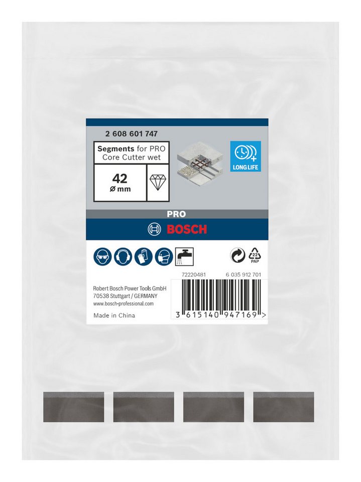 Thumbnail - BOSCH Bohrkrone Pro Core Cutter wet, Diamantnassbohrkrone, 42 x 10 mm, 1 1/4-Zoll-UNC