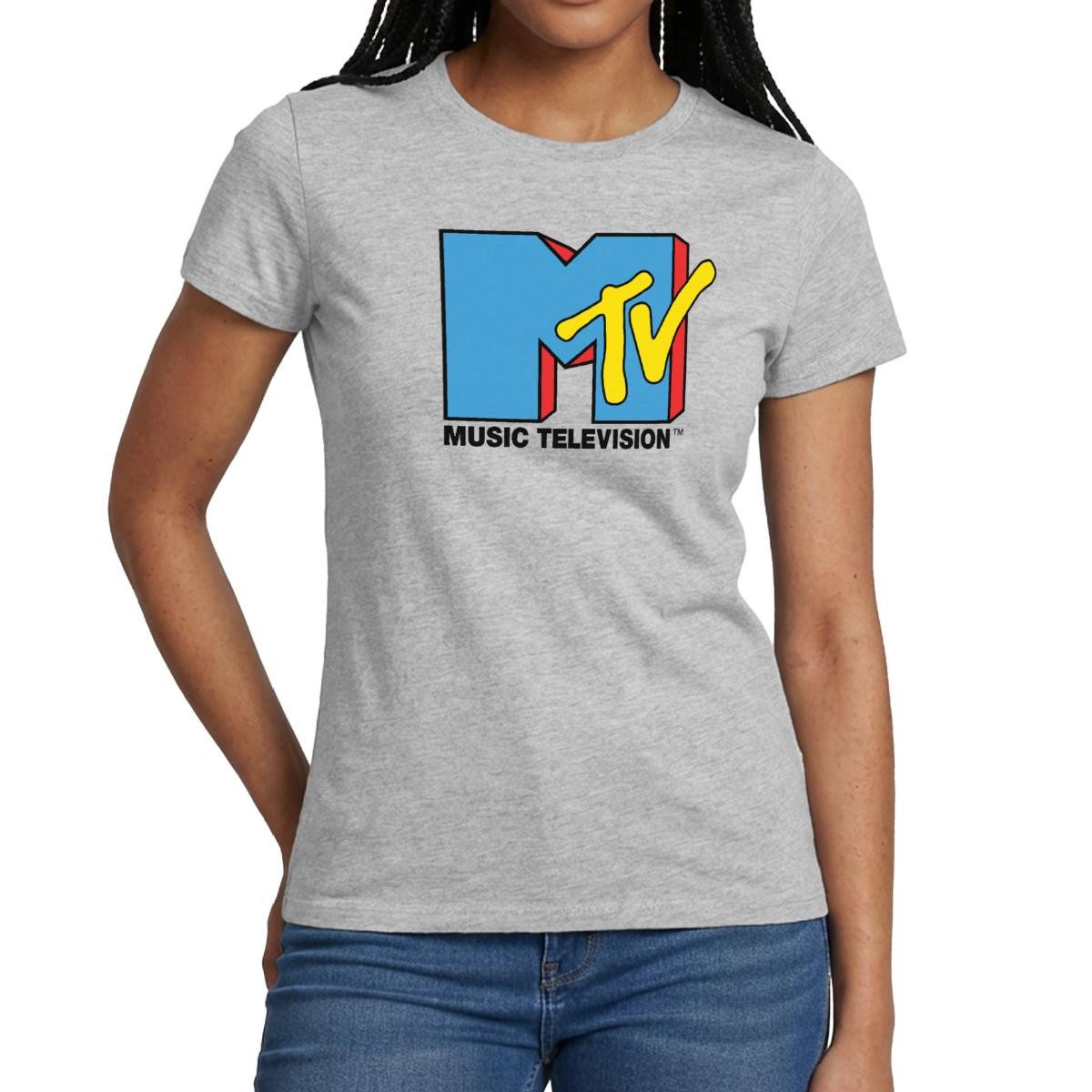 T-Shirt MTV Music Television Klassiches Logo Frauen T-Shirt