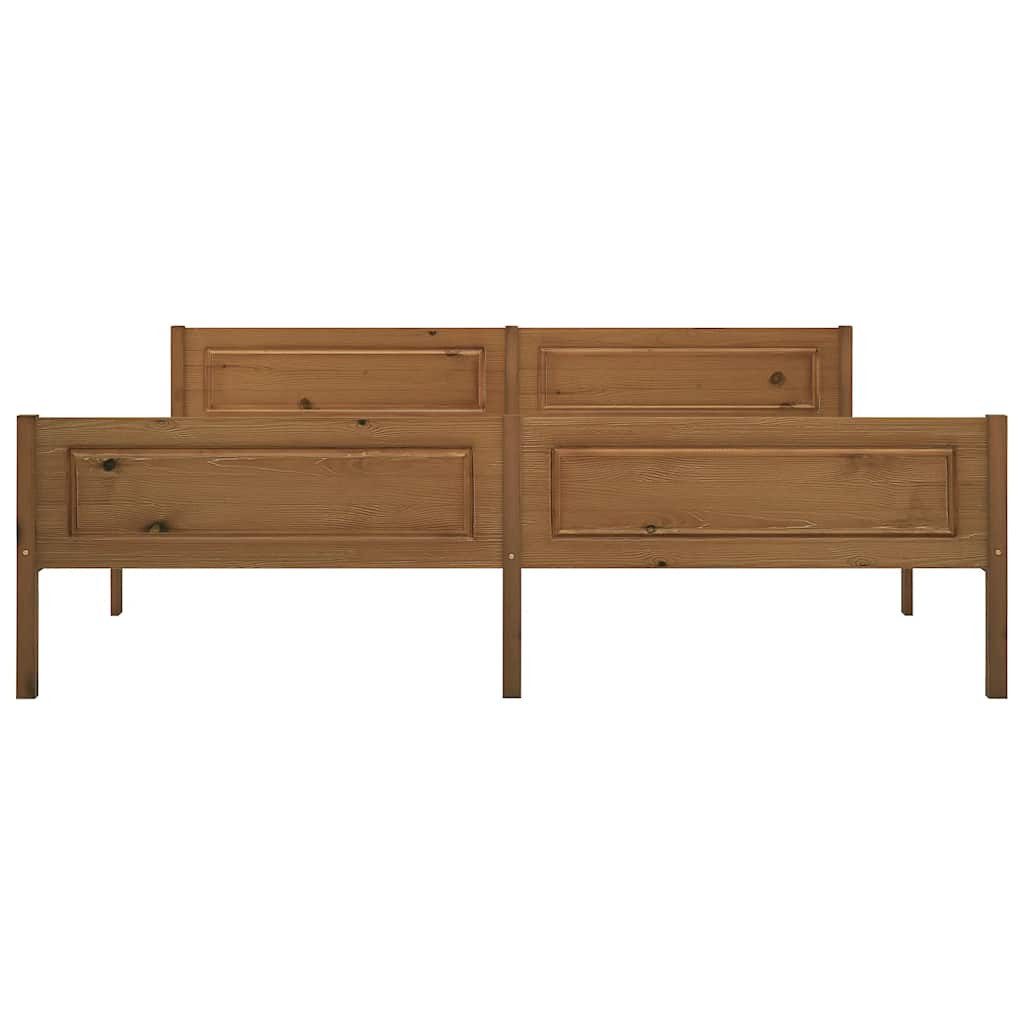 vidaXL Bett Massivholzbett Kiefer Honigbraun 180x200 cm