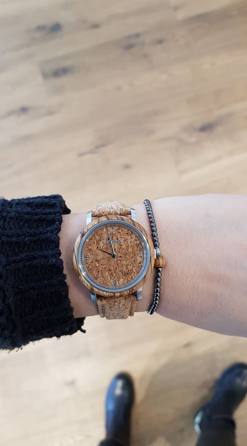 LAiMER Quarzuhr Damen Armbanduhr Jutta Kork 0133