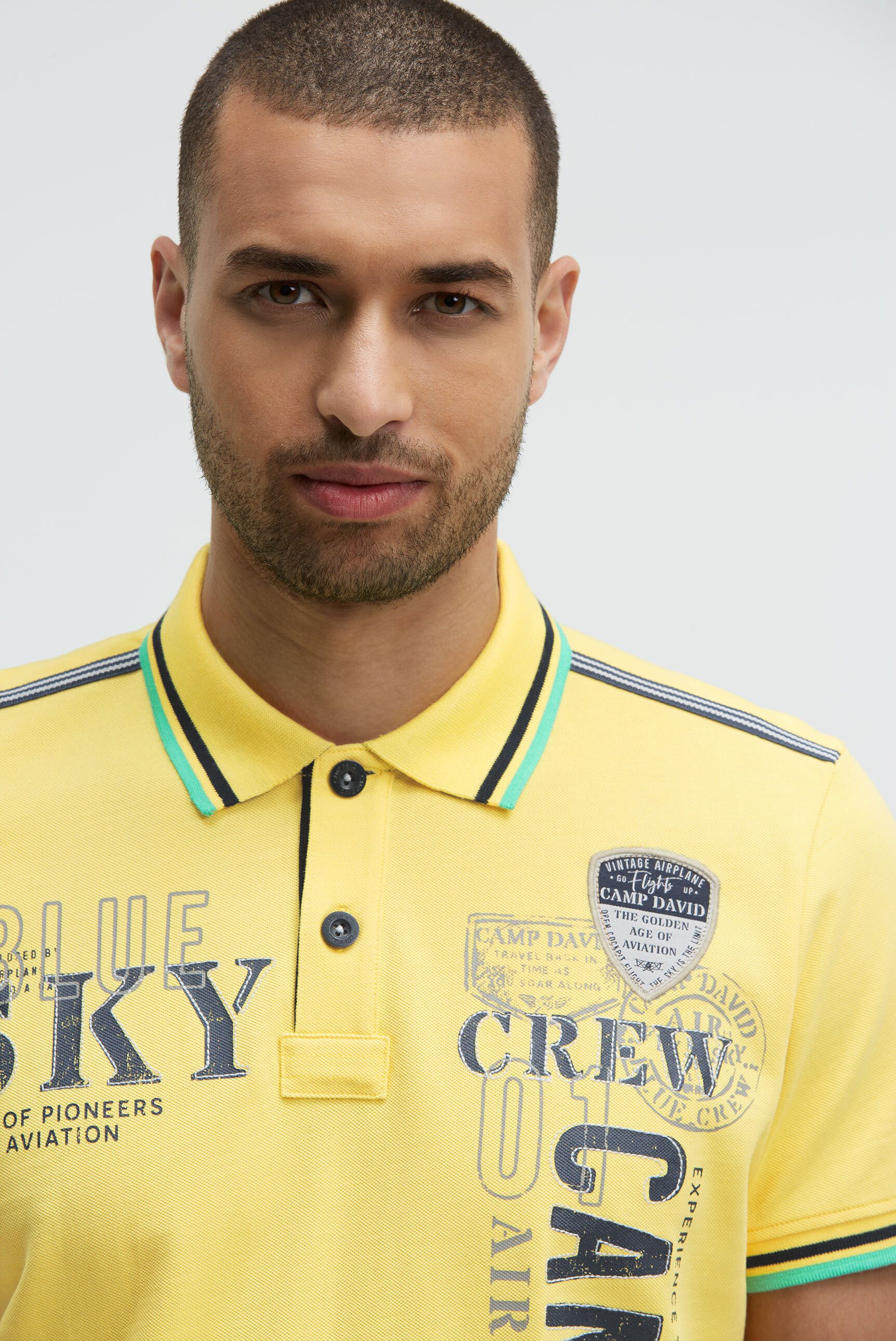 CAMP DAVID Poloshirt mit Seitenschlitze