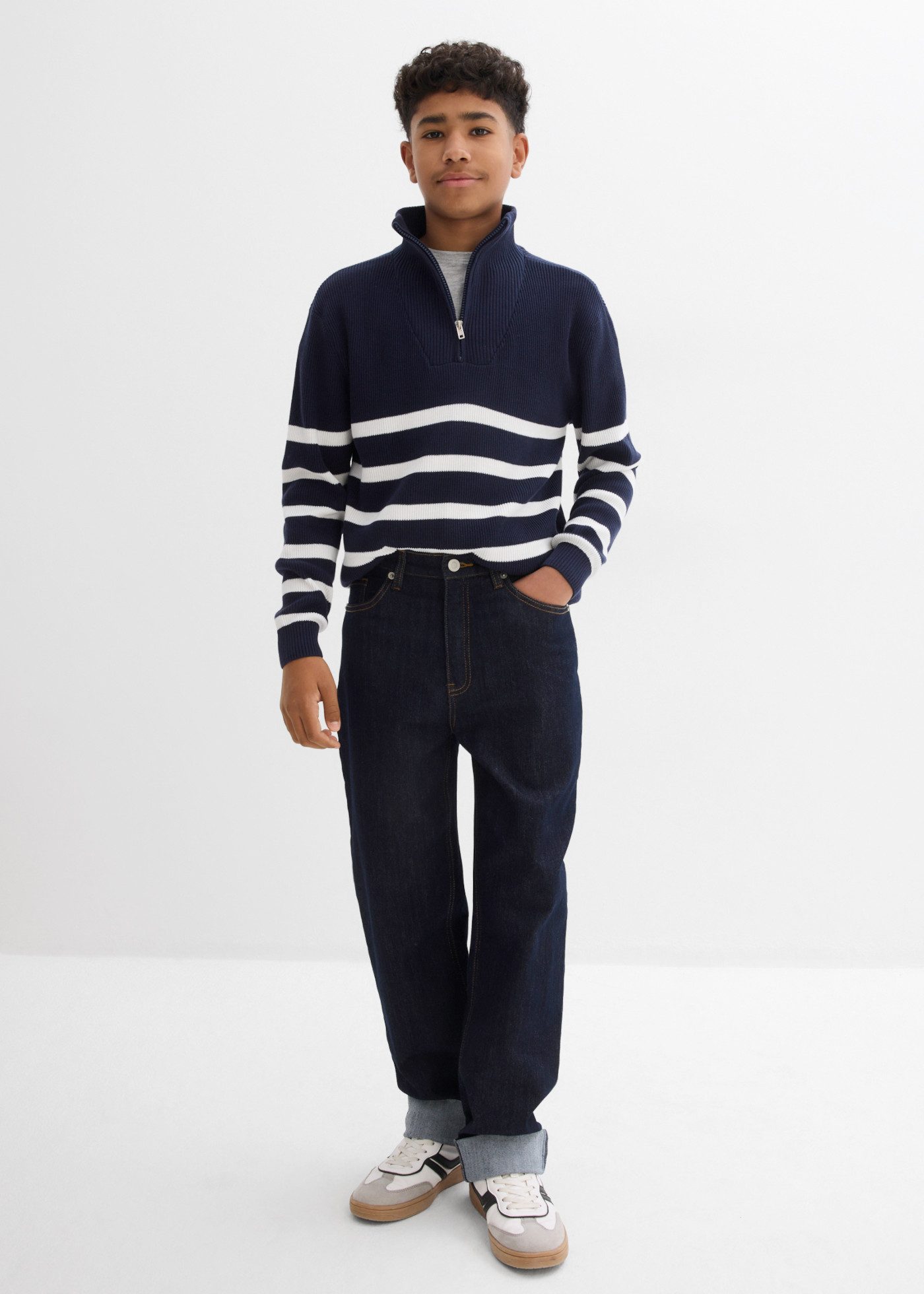 bonprix Loose-fit-Jeans im Baggy-Look, mit Turn-Up-Saum, lockere Passform – Bild 2 von 5