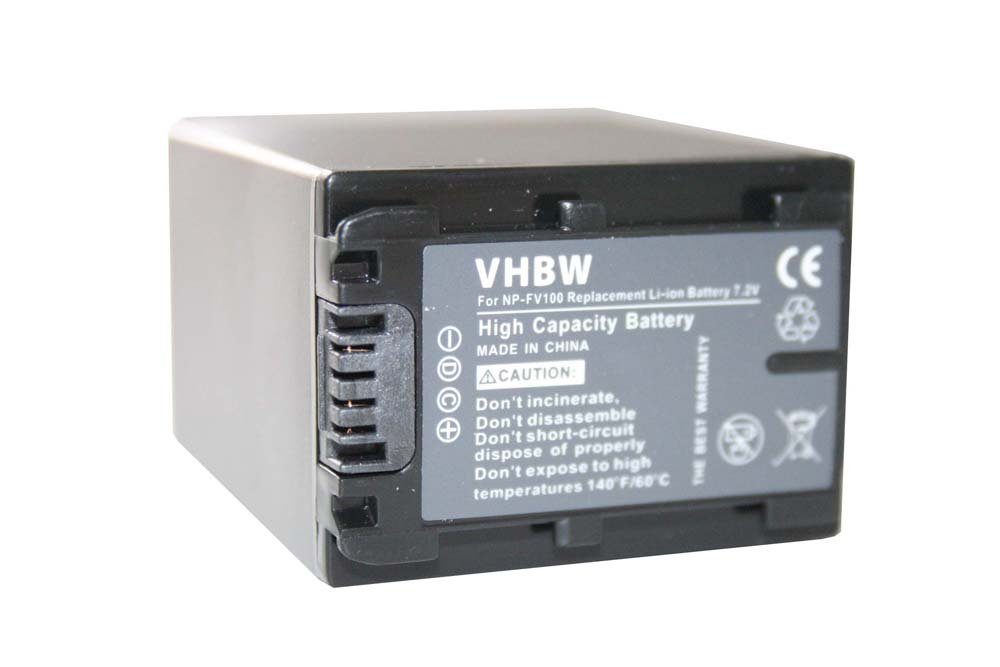 vhbw kompatibel mit Sony HDR-CX130E, HDR-CX130EB, HDR-CX130ER, HDR-CX130EL Kamera-Akku Li-Ion 2200 mAh (7,2 V)
