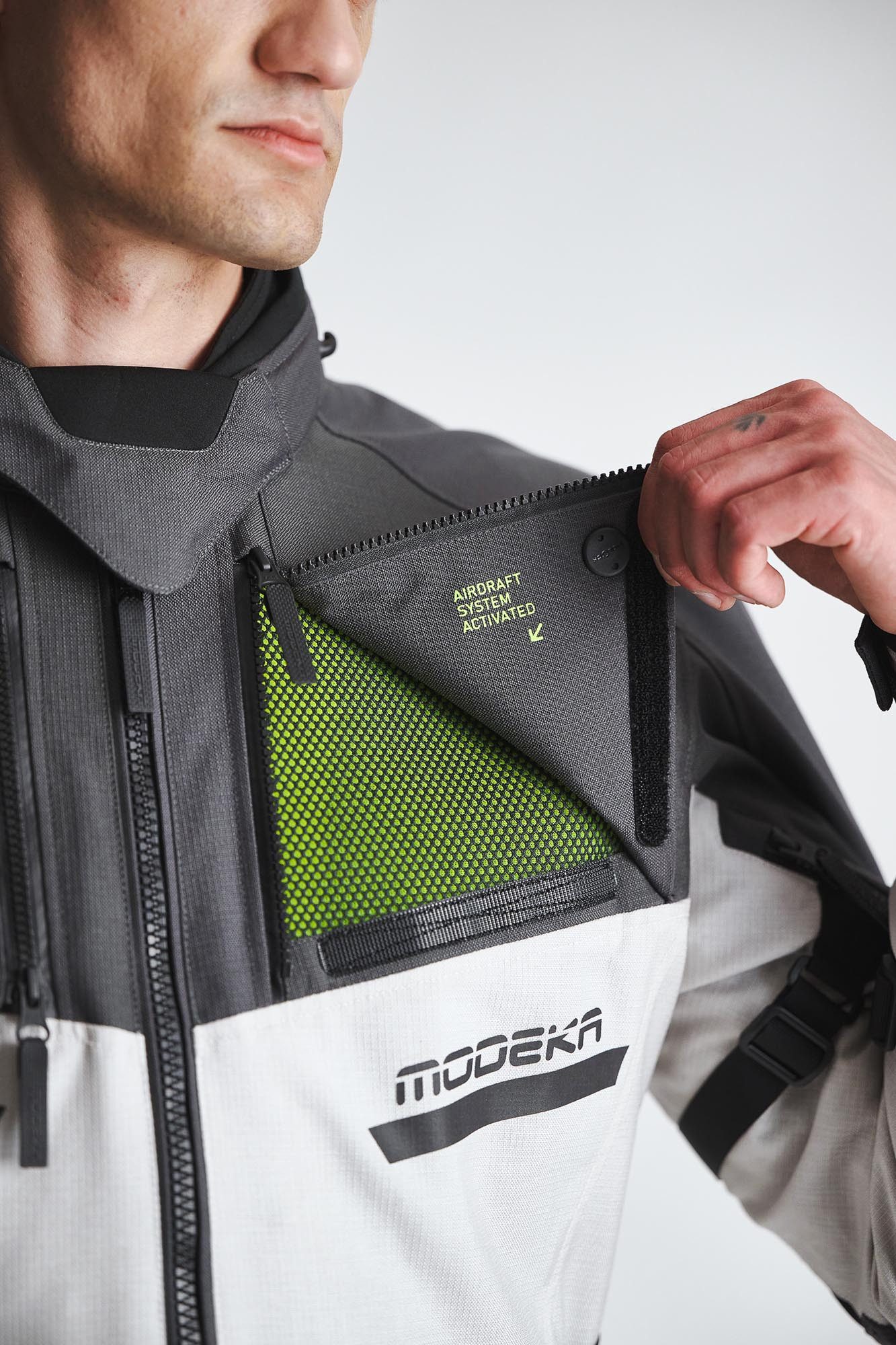 Modeka Motorradjacke Atlaz Motorrad-Textiljacke Airbag vorbereitet,Ellenbogenprotektoren enthalten,Schulterprotek – Bild 5 von 5