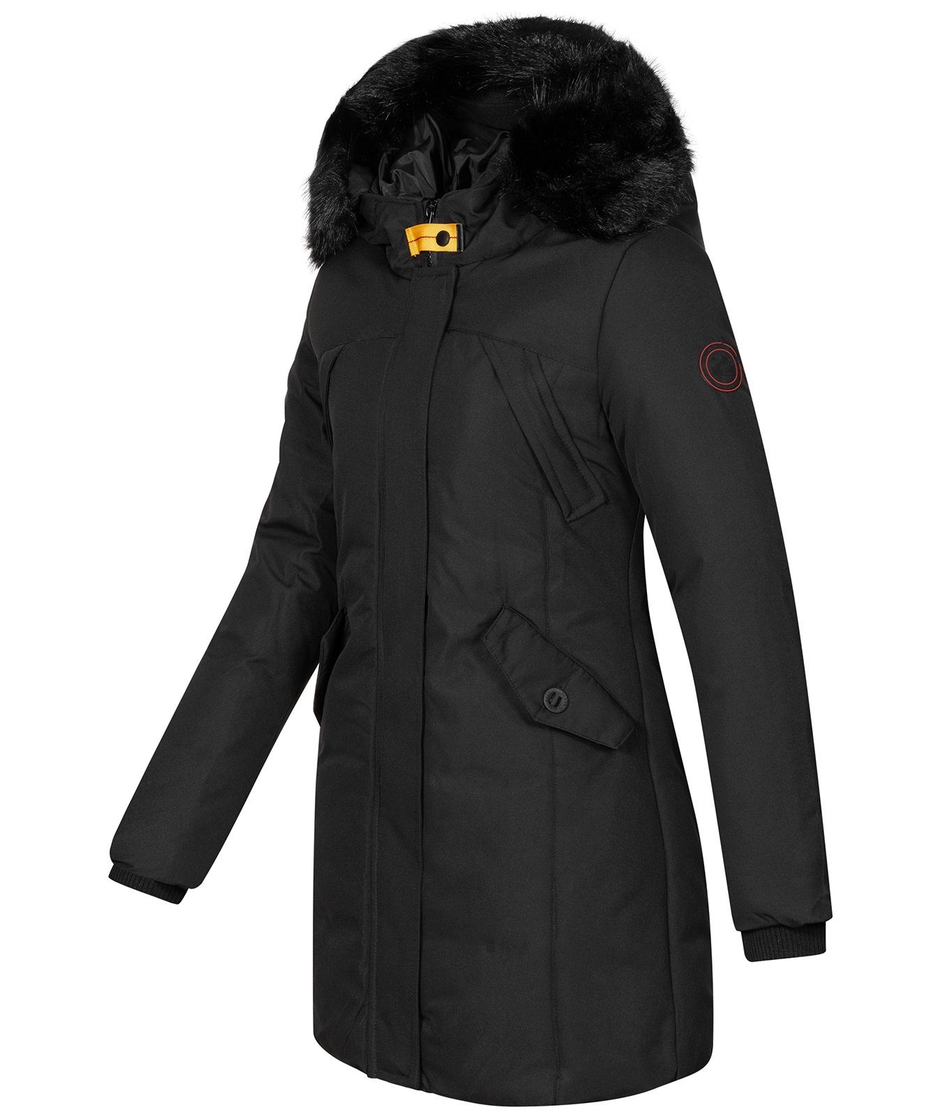 Geographical Norway Winterjacke Schwarz D-450 Parka Damen Winterjacke